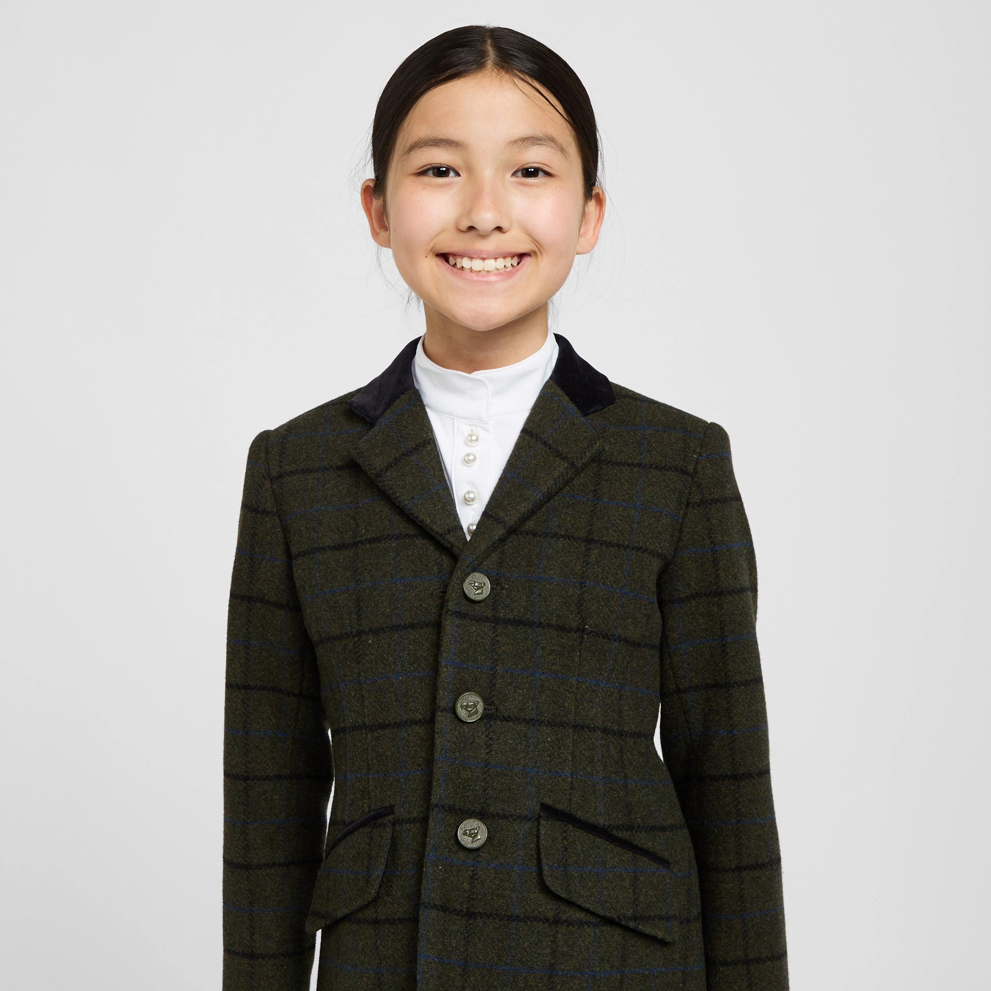 Childs Saratoga Tweed Jacket Dark Green Check - Image 4