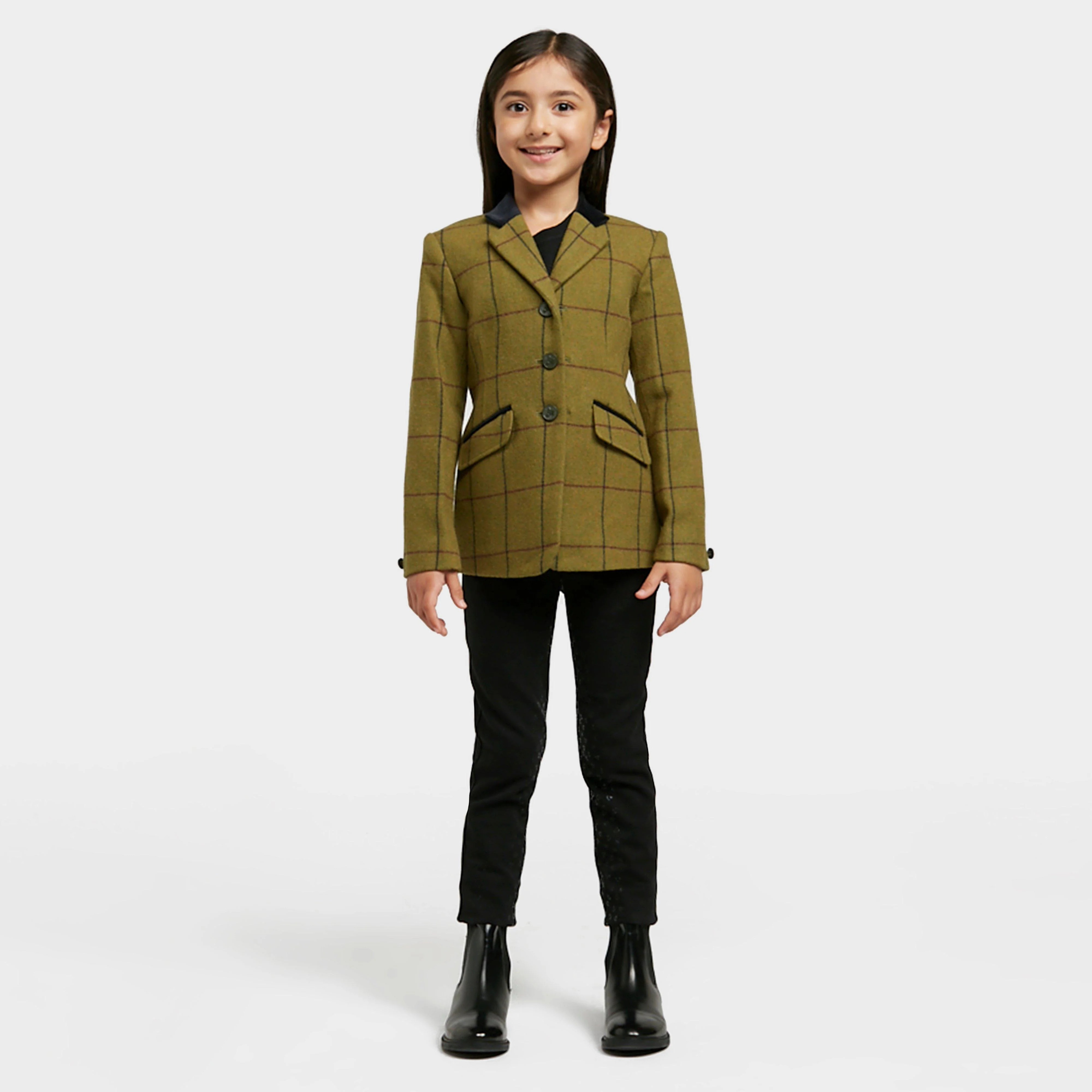 Childs Saratoga Tweed Jacket Navy/Maroon Check - Image 3