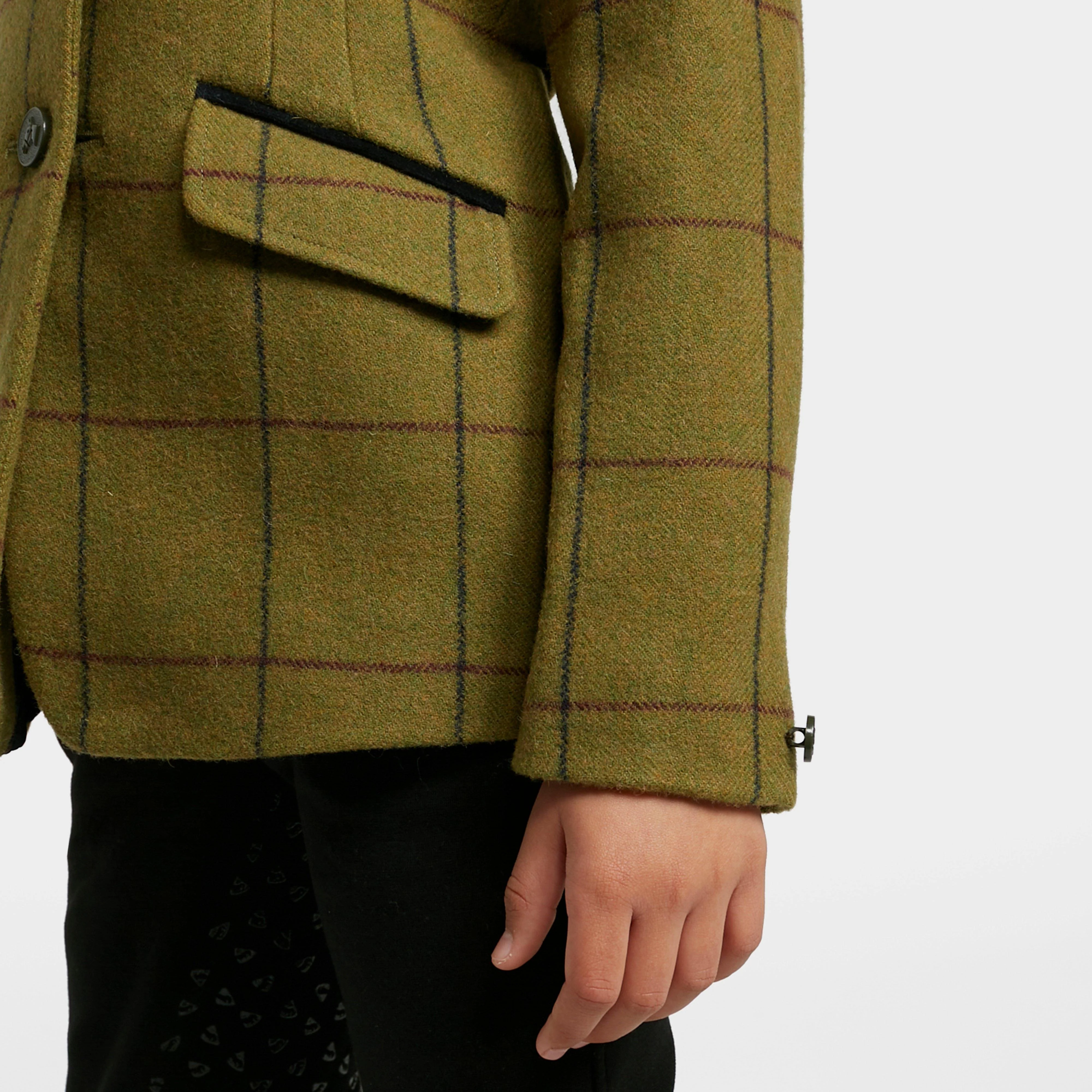Childs Saratoga Tweed Jacket Navy/Maroon Check - Image 5
