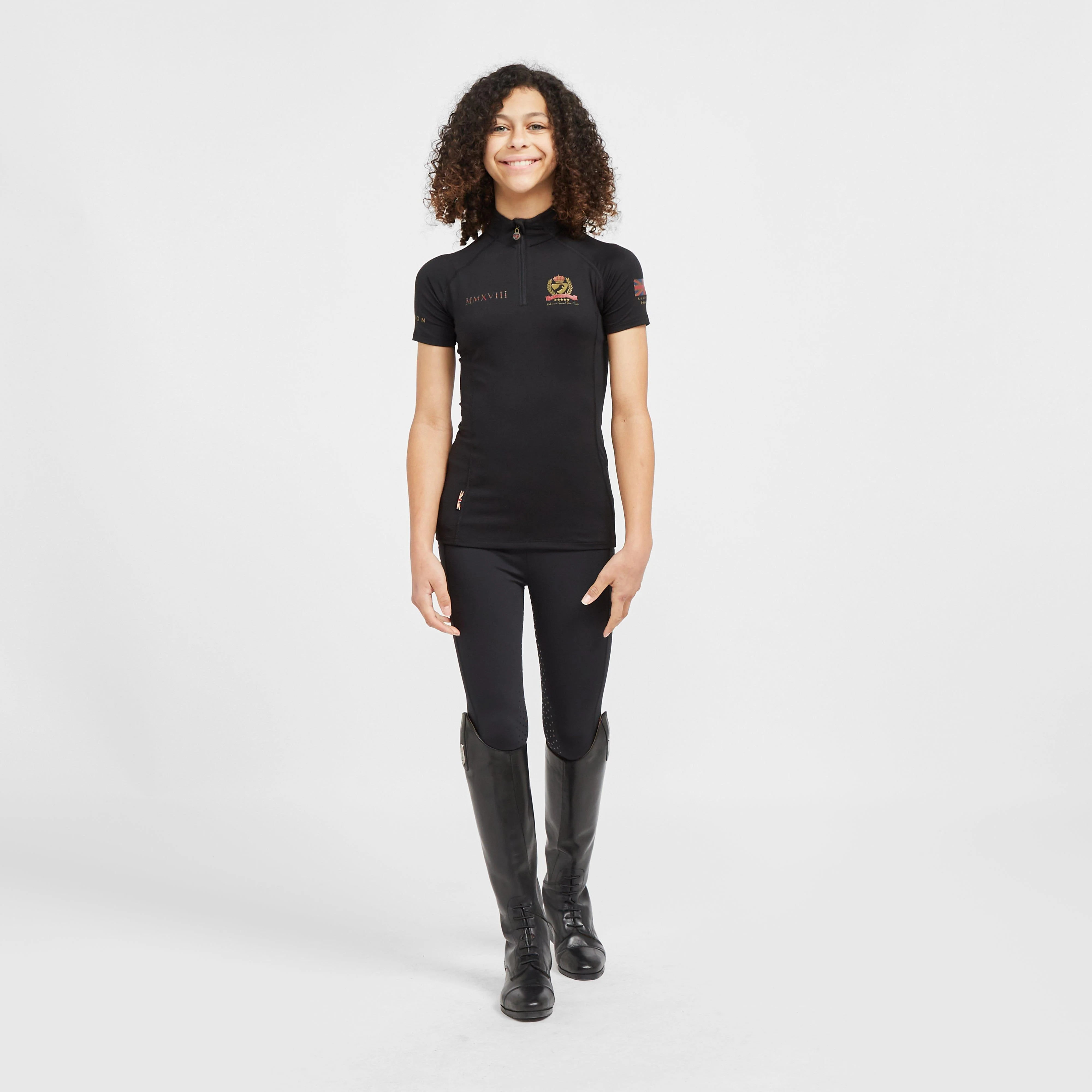Childs Team Short Sleeve Base Layer Black - Image 3