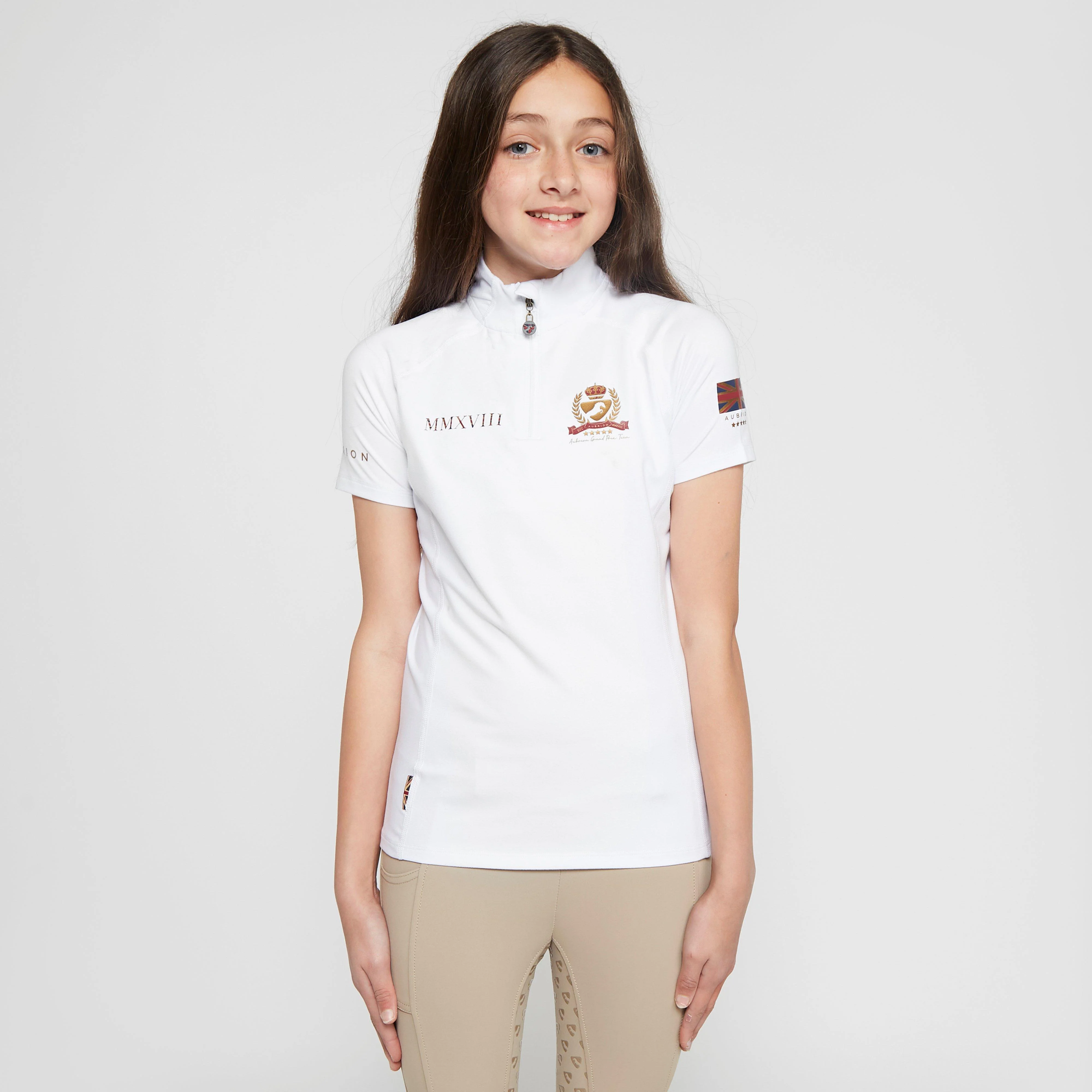 Childs Team Short Sleeve Base Layer White