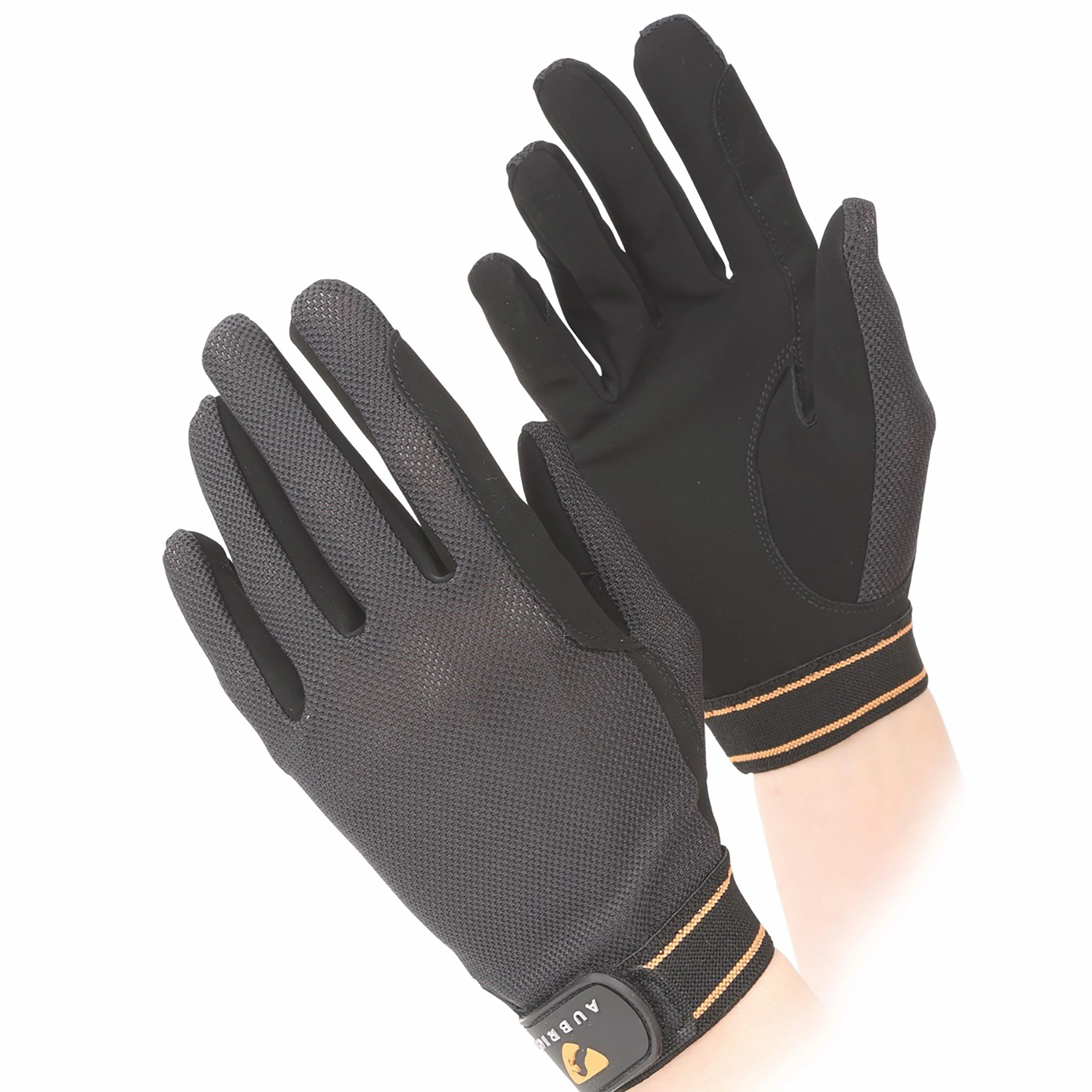 Kids Mesh Riding Gloves Black - Image 4