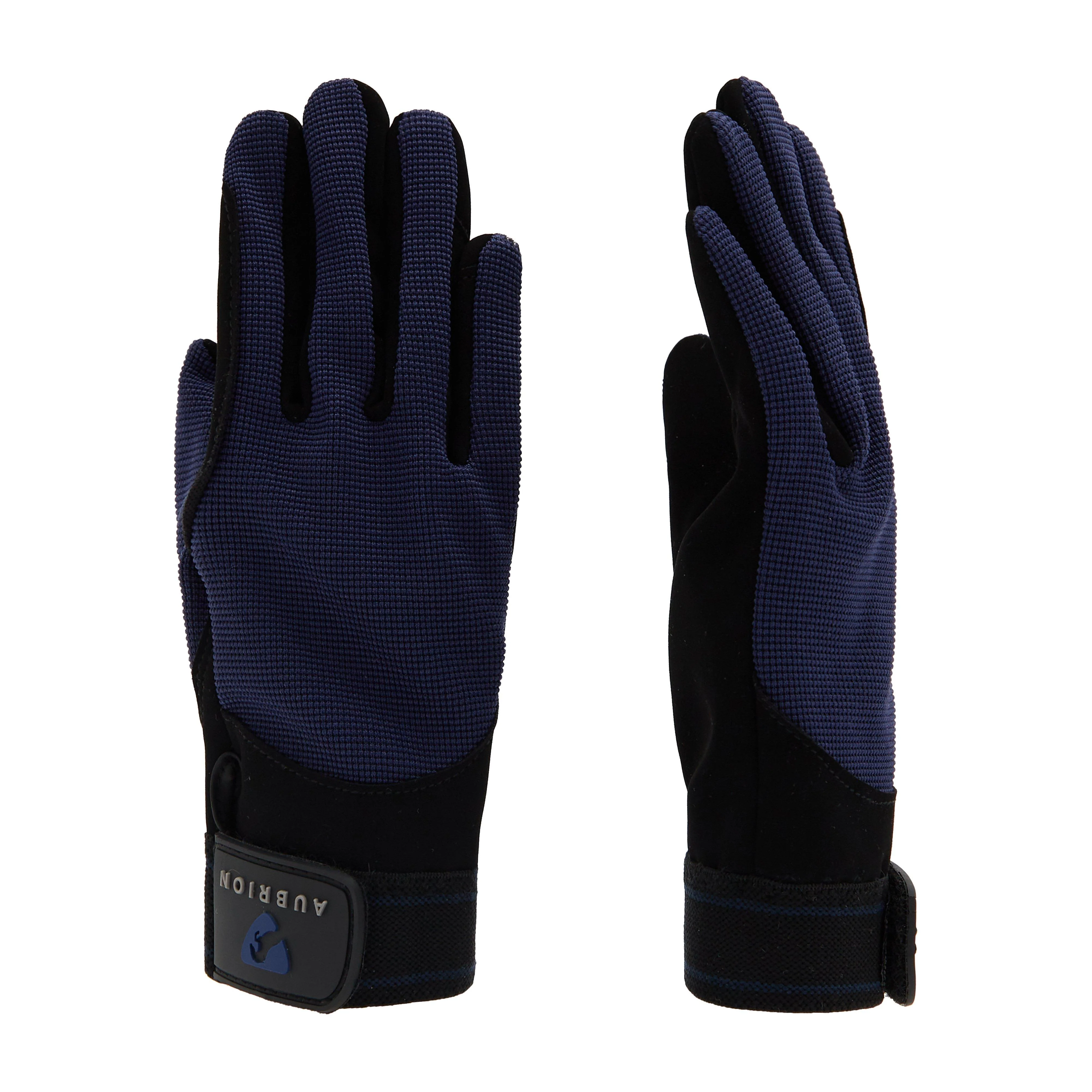 Kids Mesh Riding Gloves Navy - Image 4