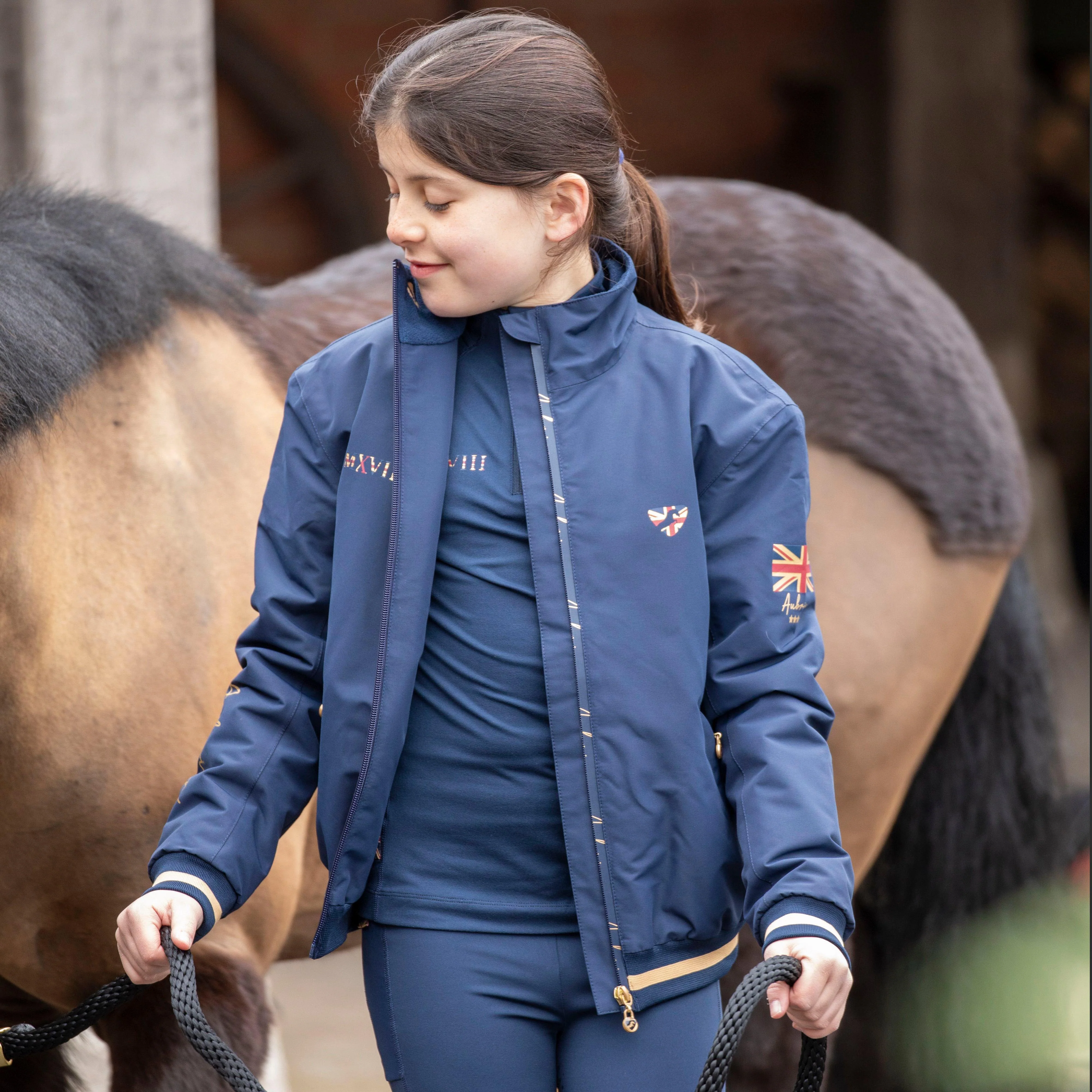 Kids Team Jacket Navy - Image 3