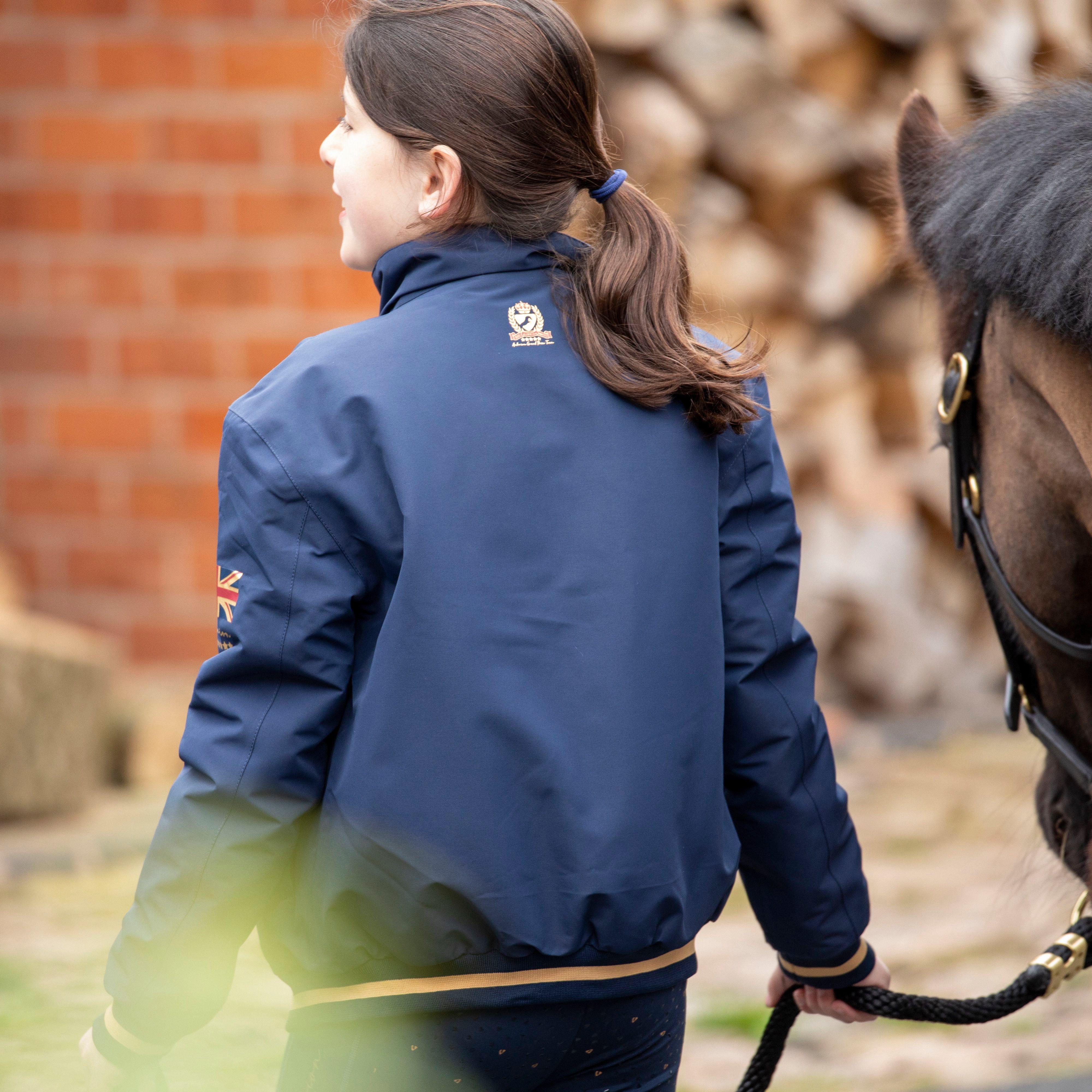 Kids Team Jacket Navy - Image 4