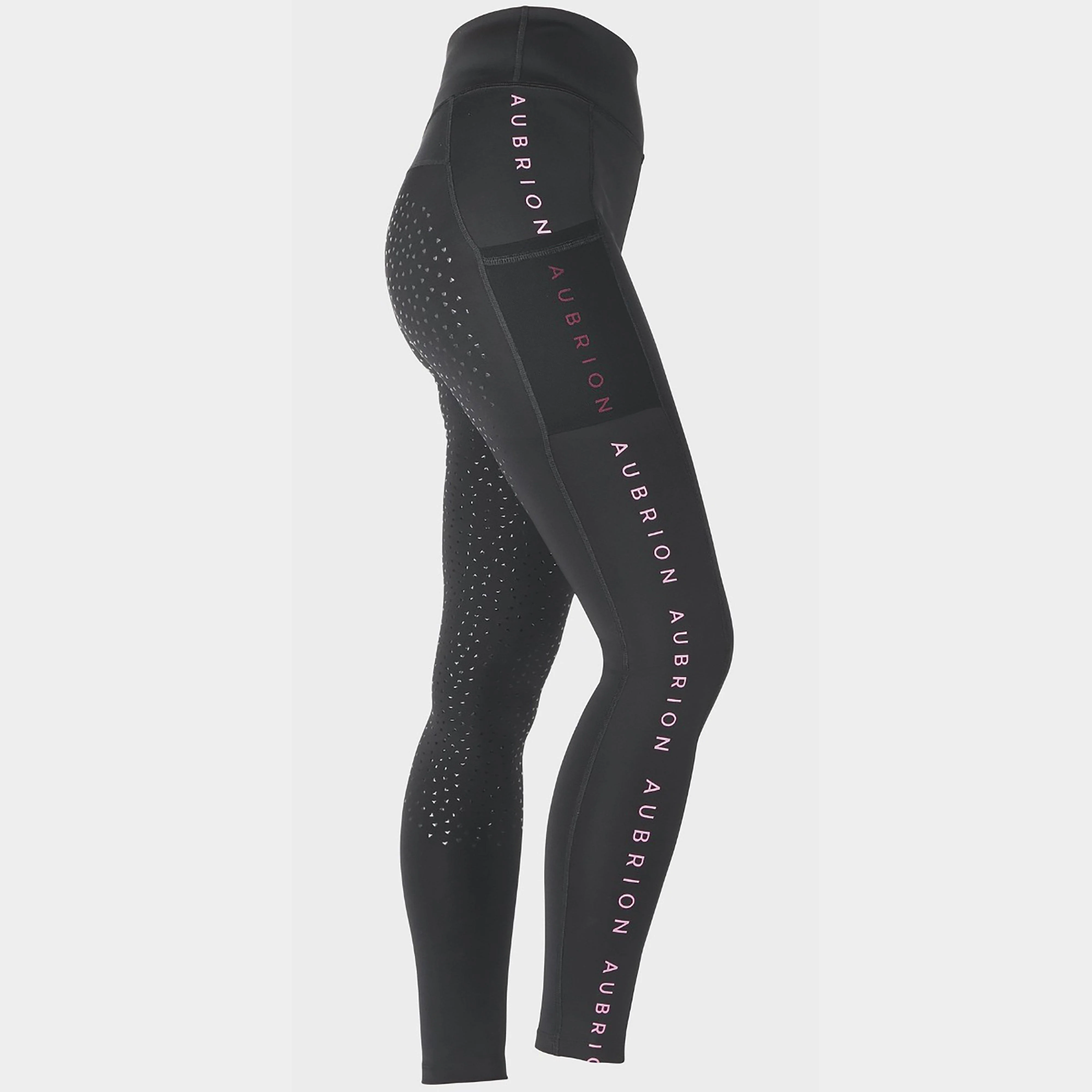 Ladies Brook Logo Riding Tights Black - Image 2
