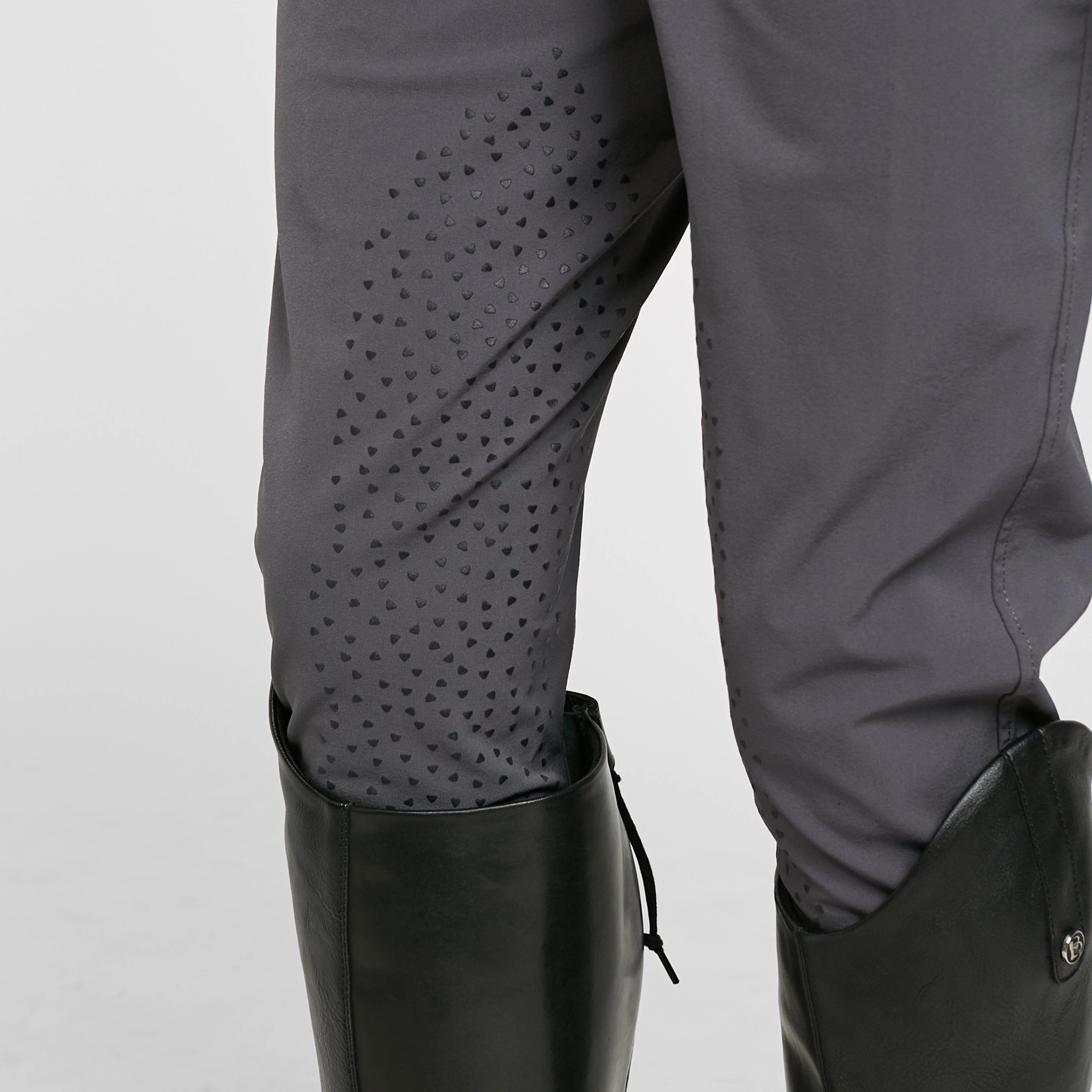 Mens Walton Knee Patch Breeches Grey - Image 5