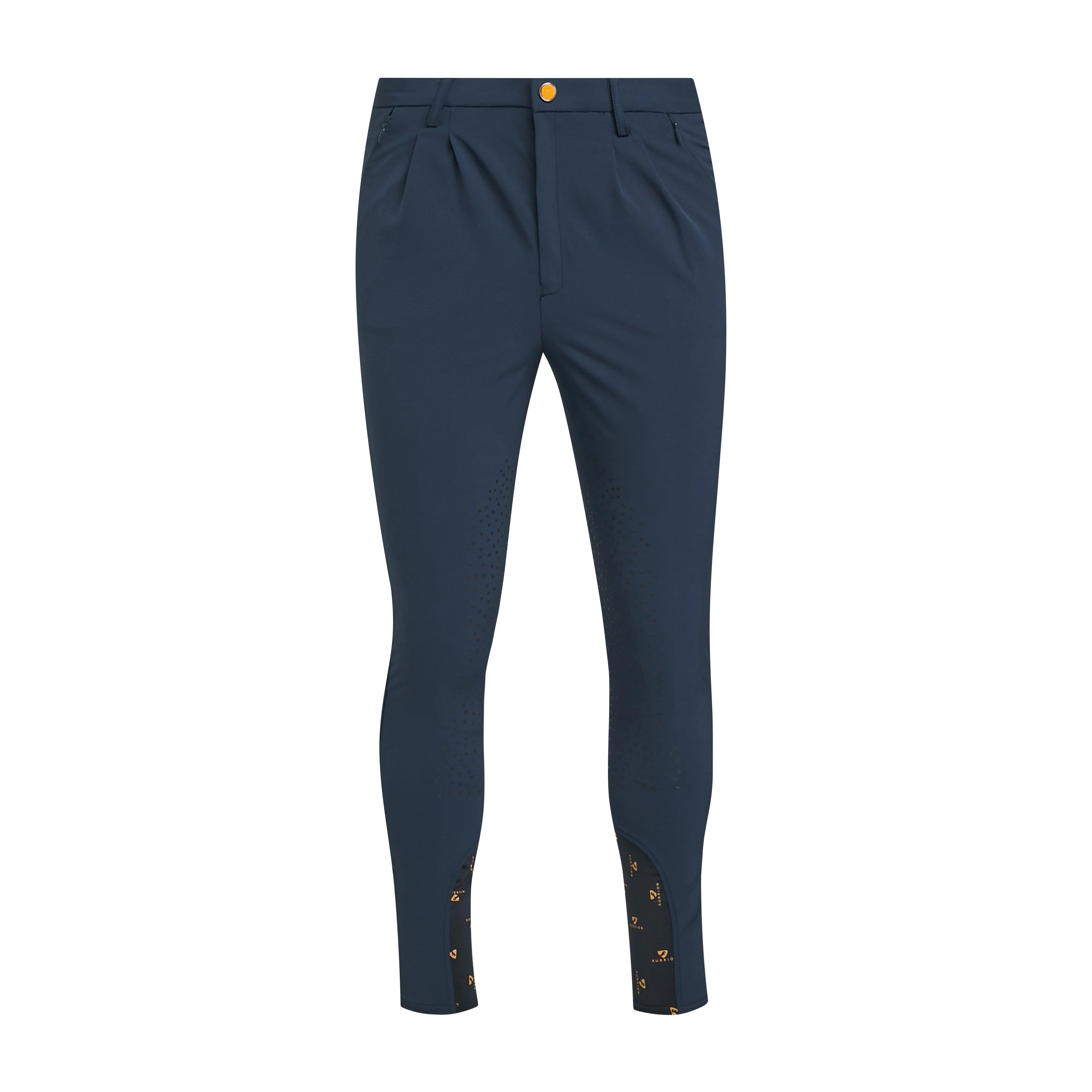 Mens Walton Knee Patch Breeches Navy - Image 6