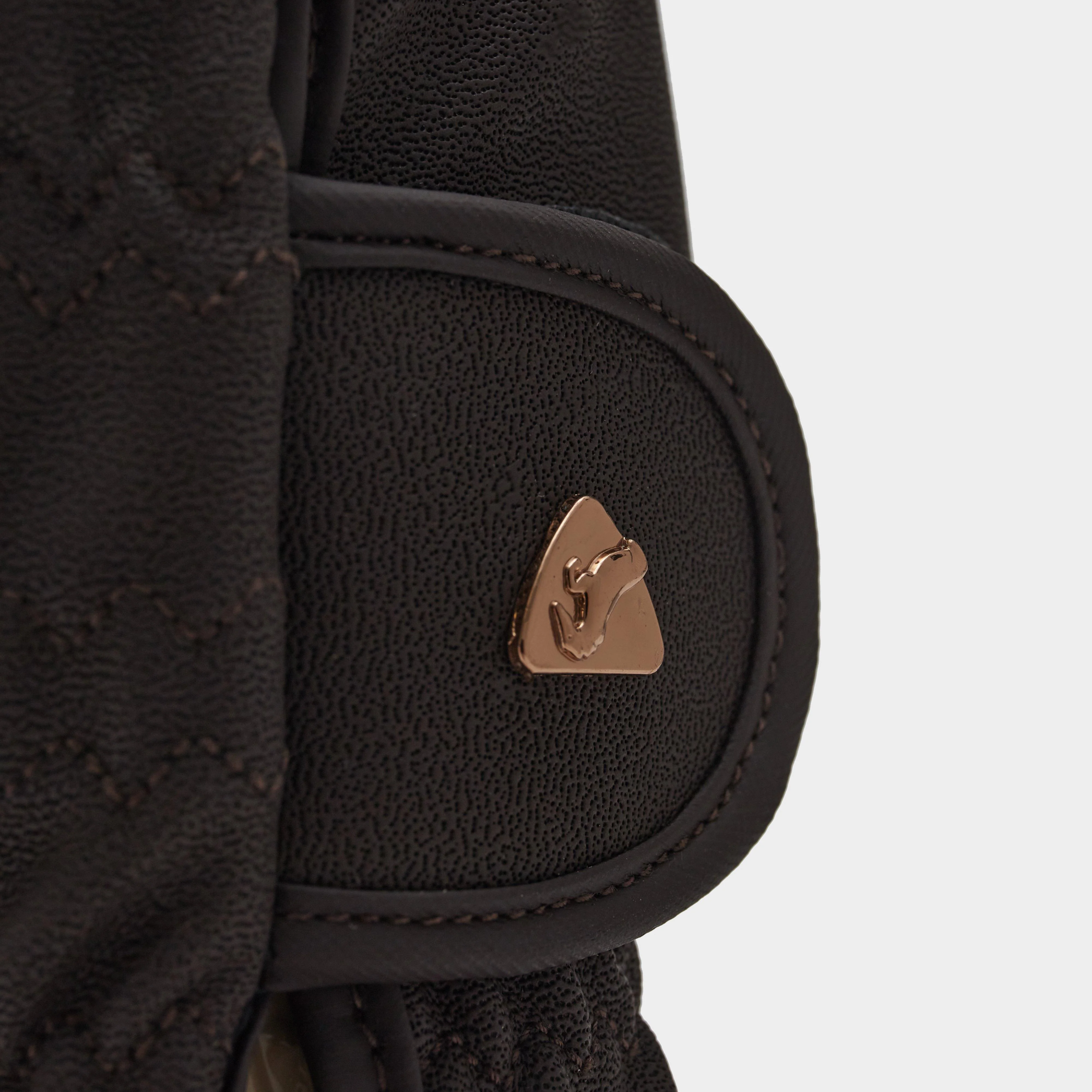 PU Riding Gloves Brown - Image 3