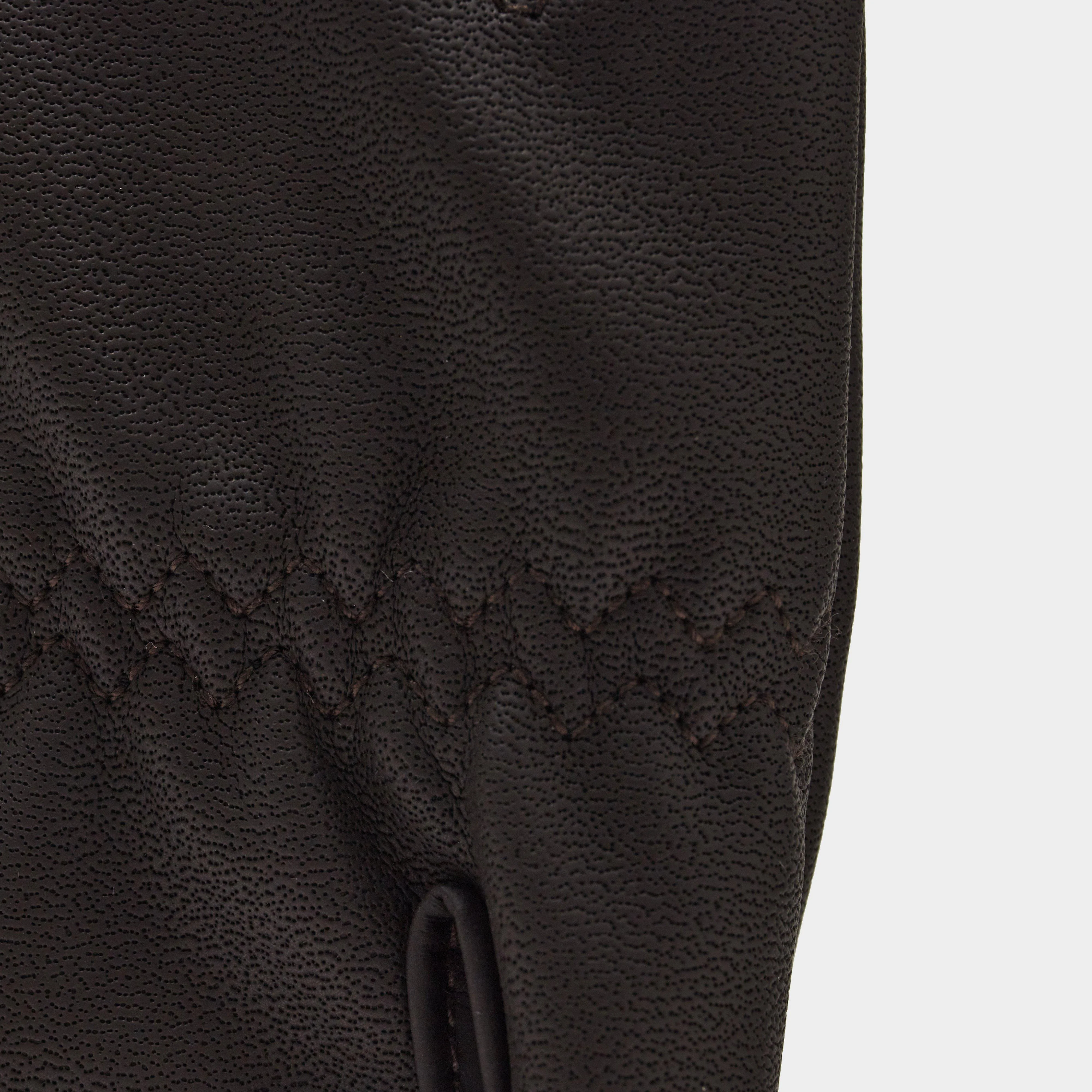 PU Riding Gloves Brown - Image 4