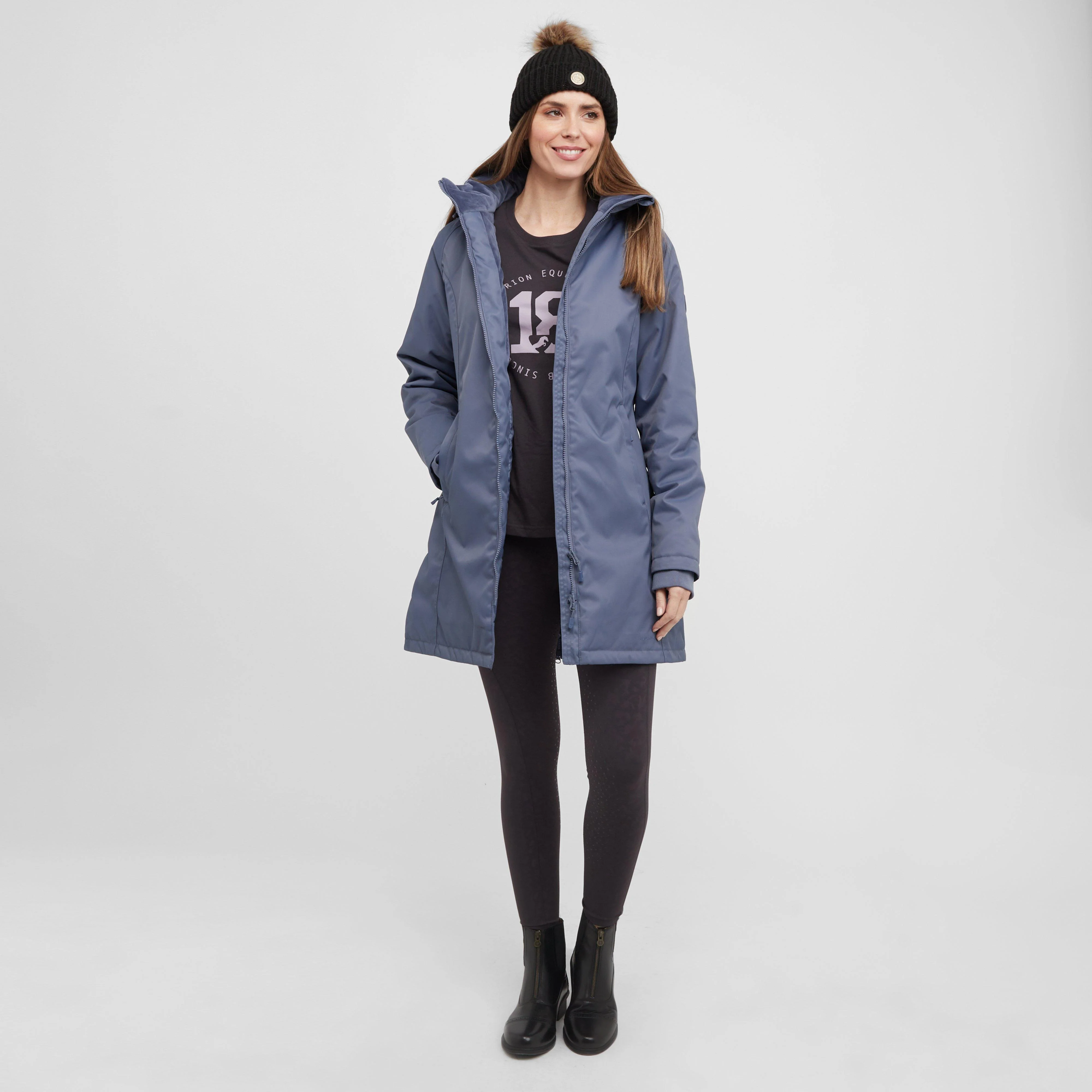Womens Halcyon Mid-Length Coat Blue - Image 3