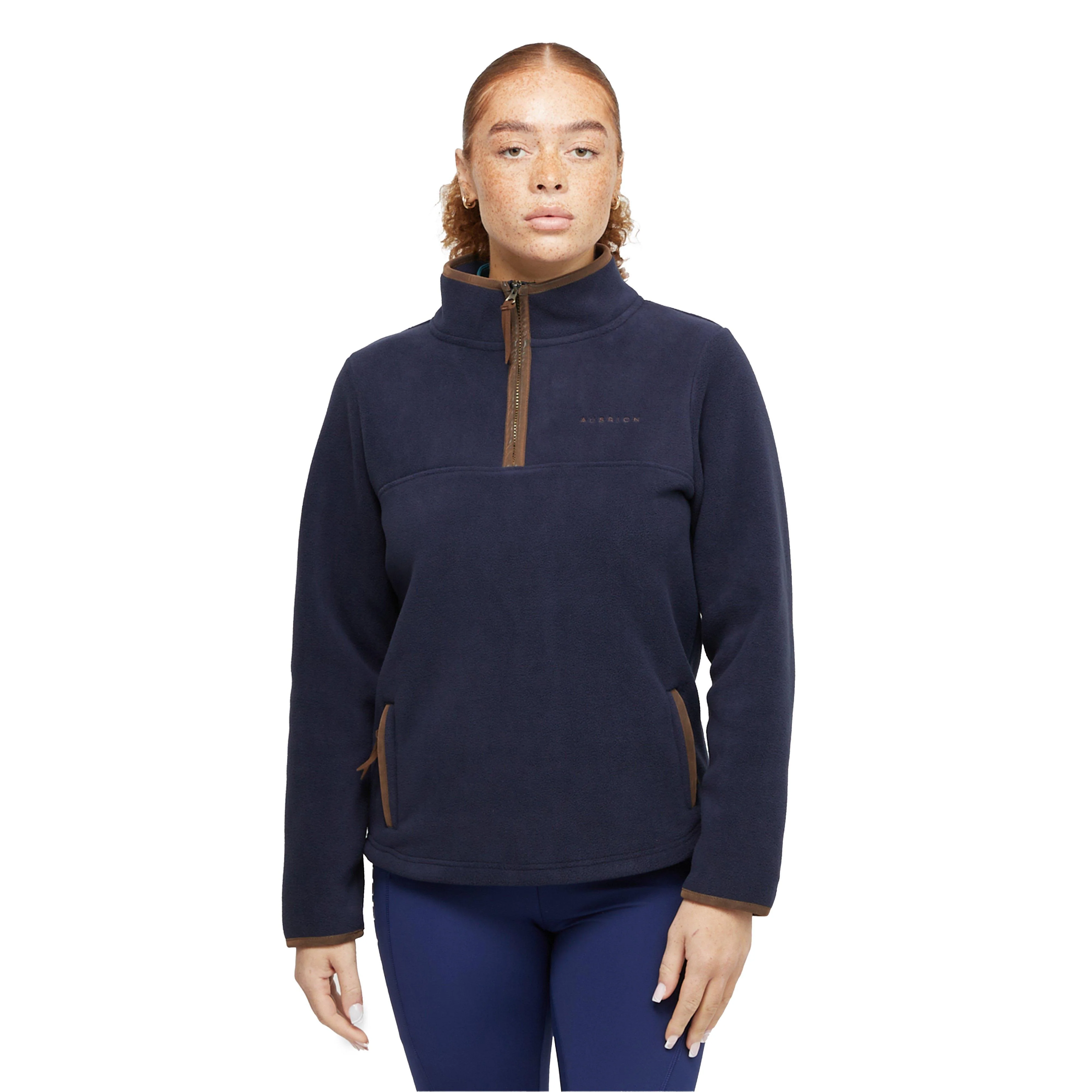 Womens Half Zip Fleece Navy - Image 9