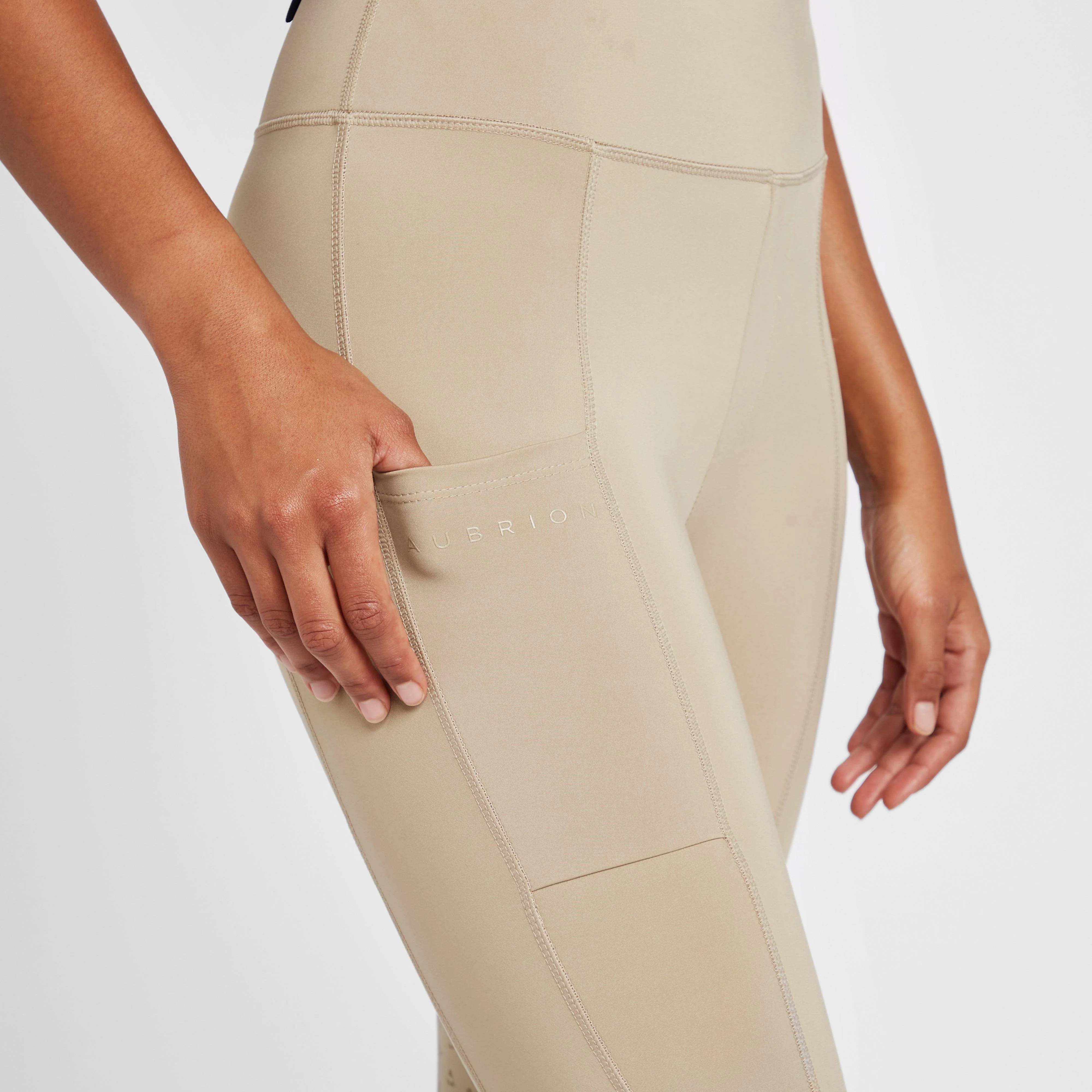 Womens Hudson Riding Tights Beige - Image 4
