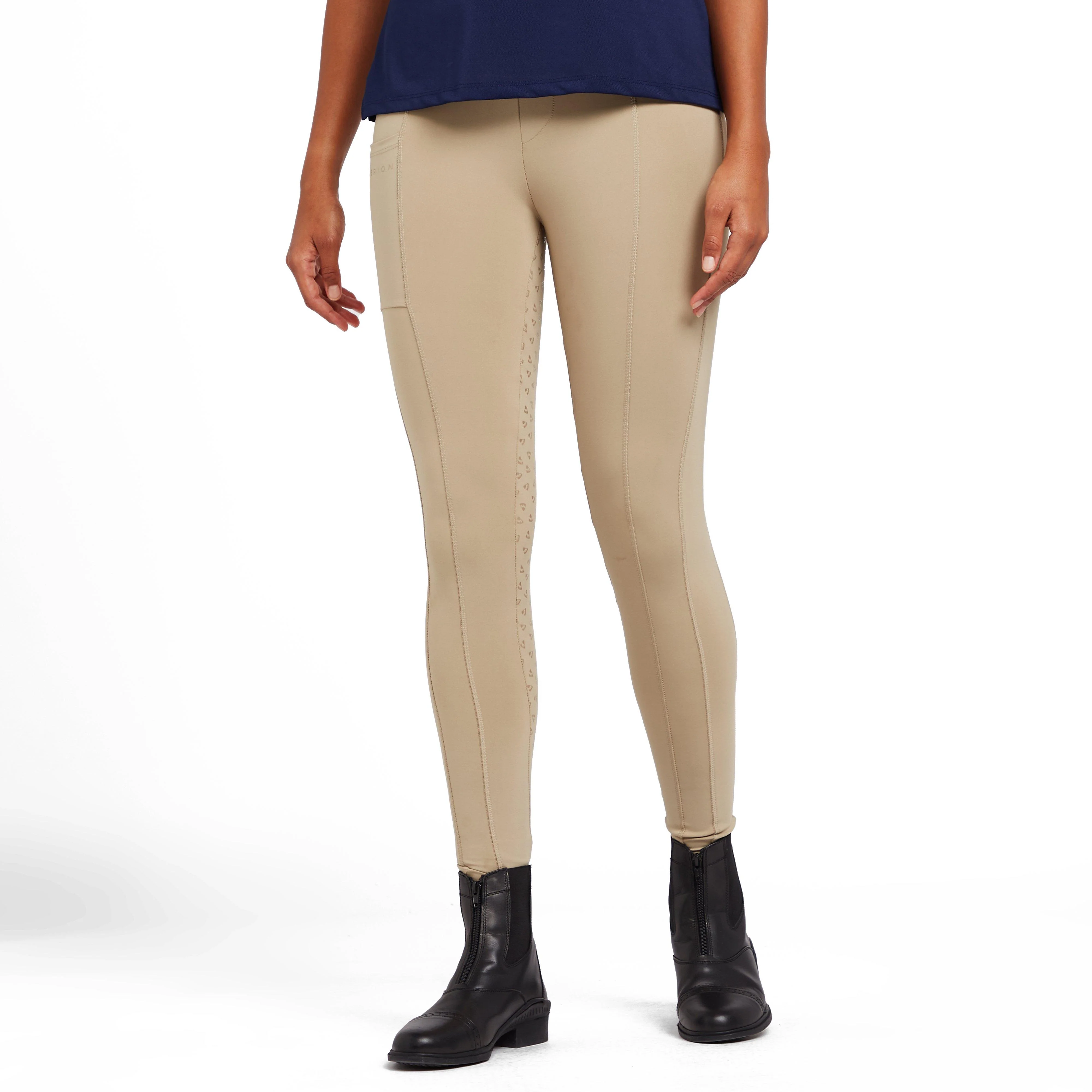 Womens Hudson Riding Tights Beige - Image 8
