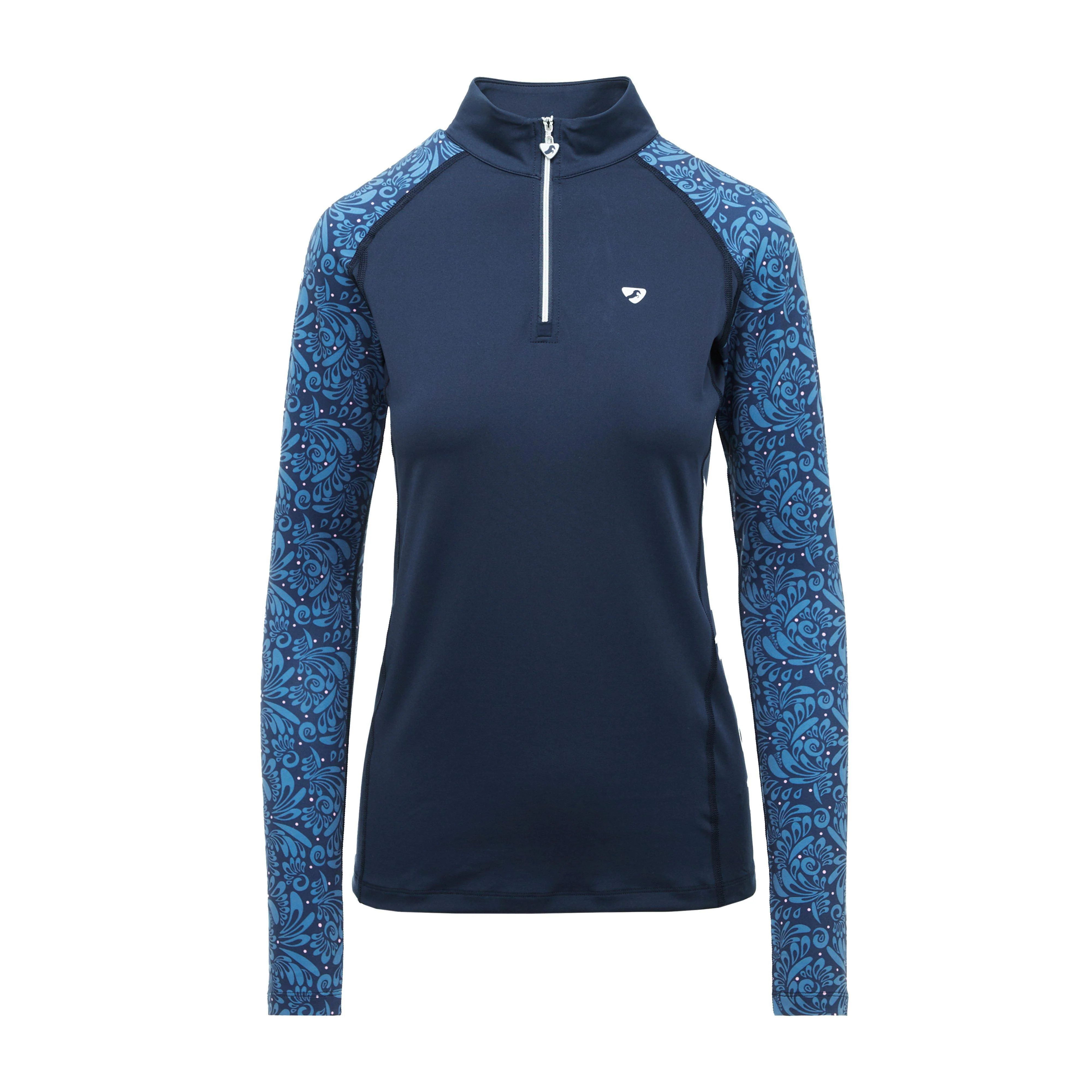 Womens Hyde Park Base Layer Navy Paisley - Image 7