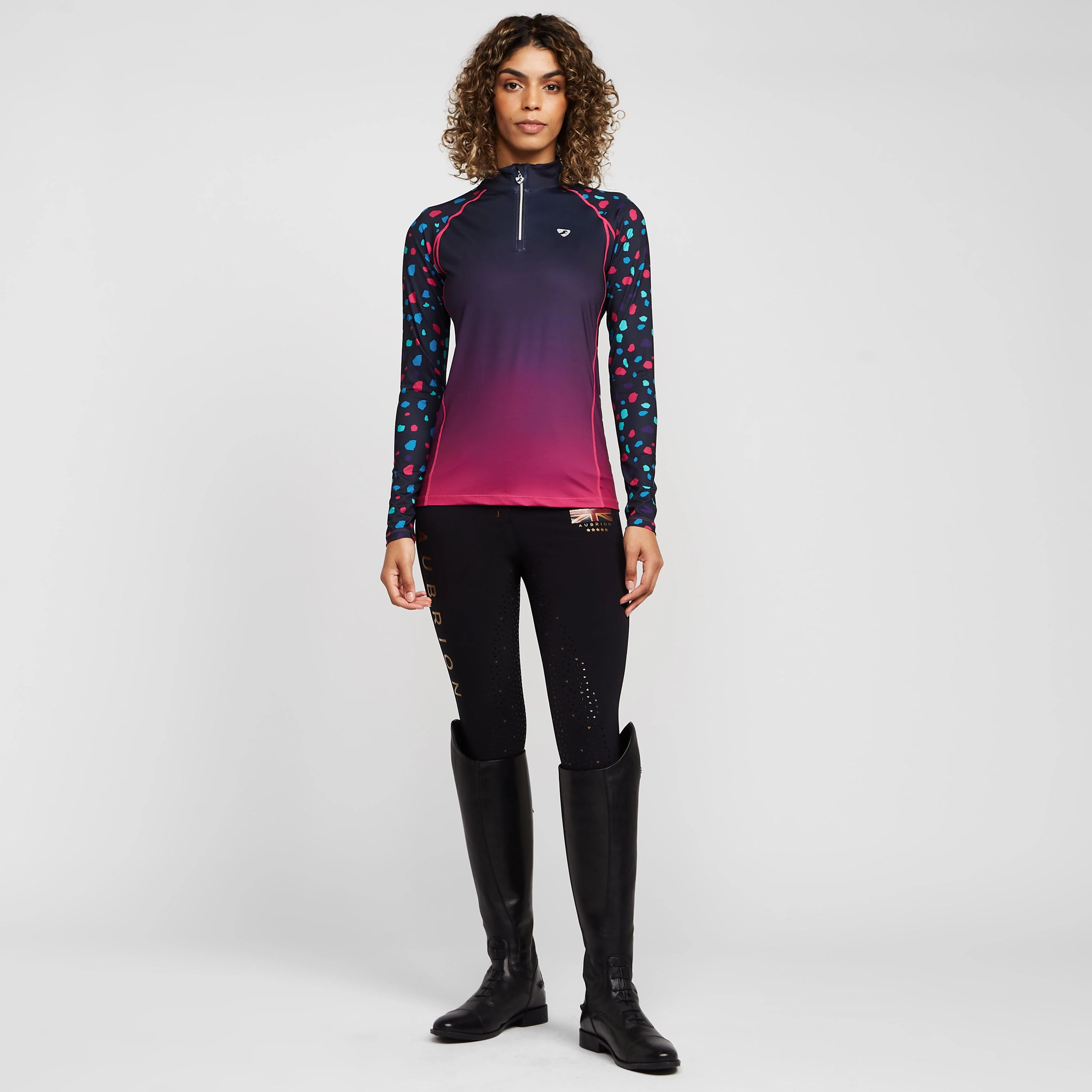 Womens Hyde Park Cross Country Shirt Pink Spot - Image 3
