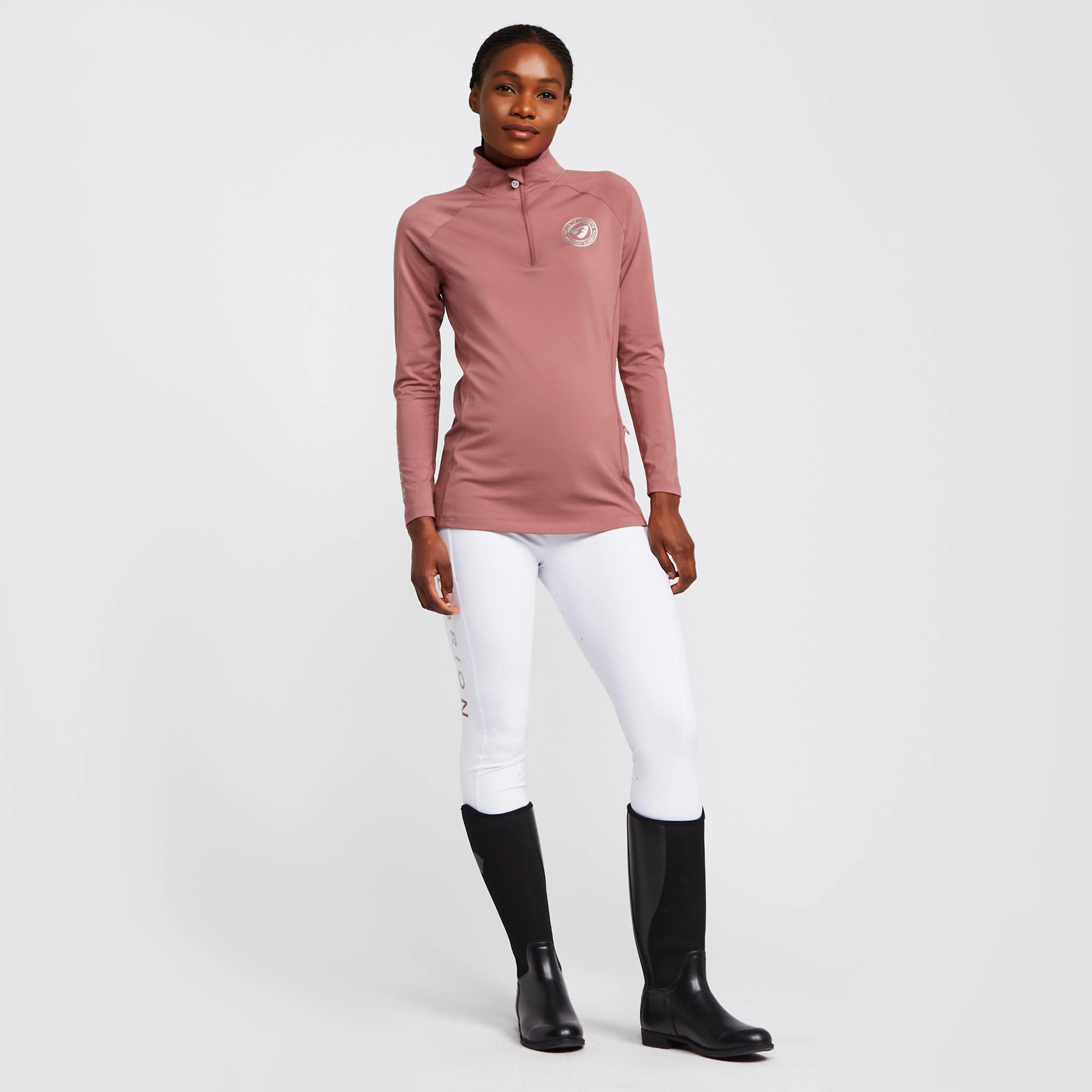 Womens Newbury Long Sleeve Base Layer Dusky Pink - Image 3