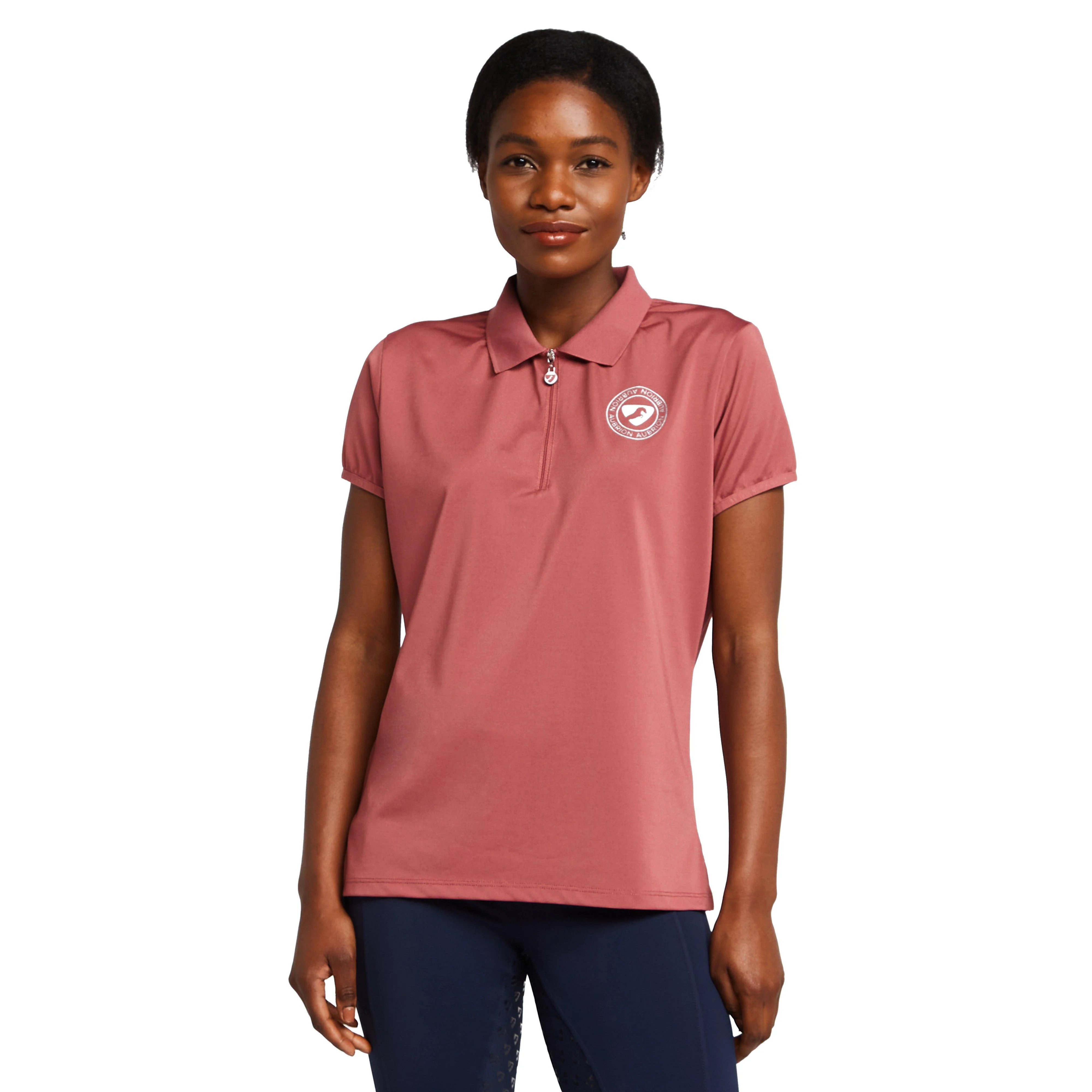 Womens Parson Tech Polo Shirt Dusky Pink - Image 7