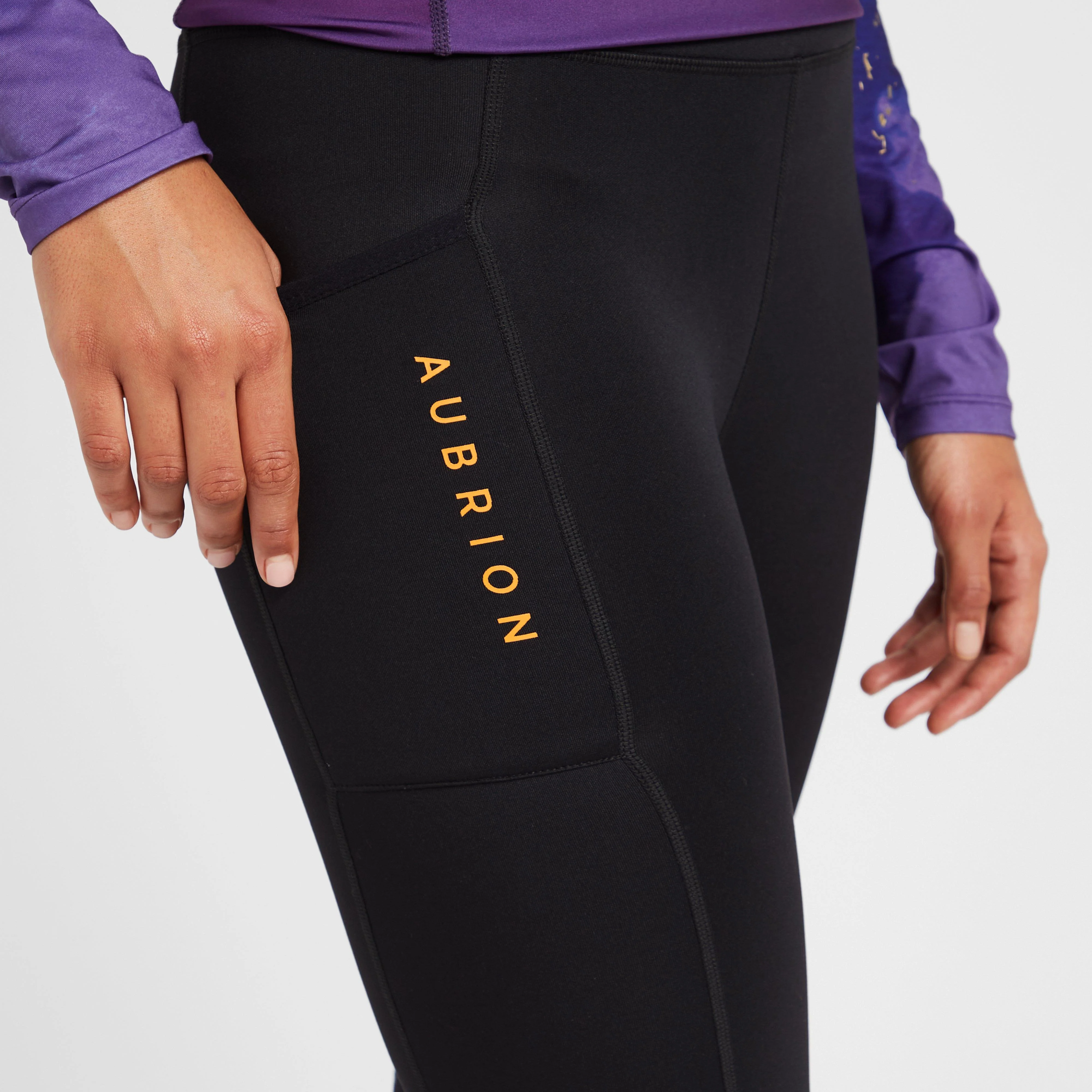 Womens Porter Winter Riding Tights Black - Image 4