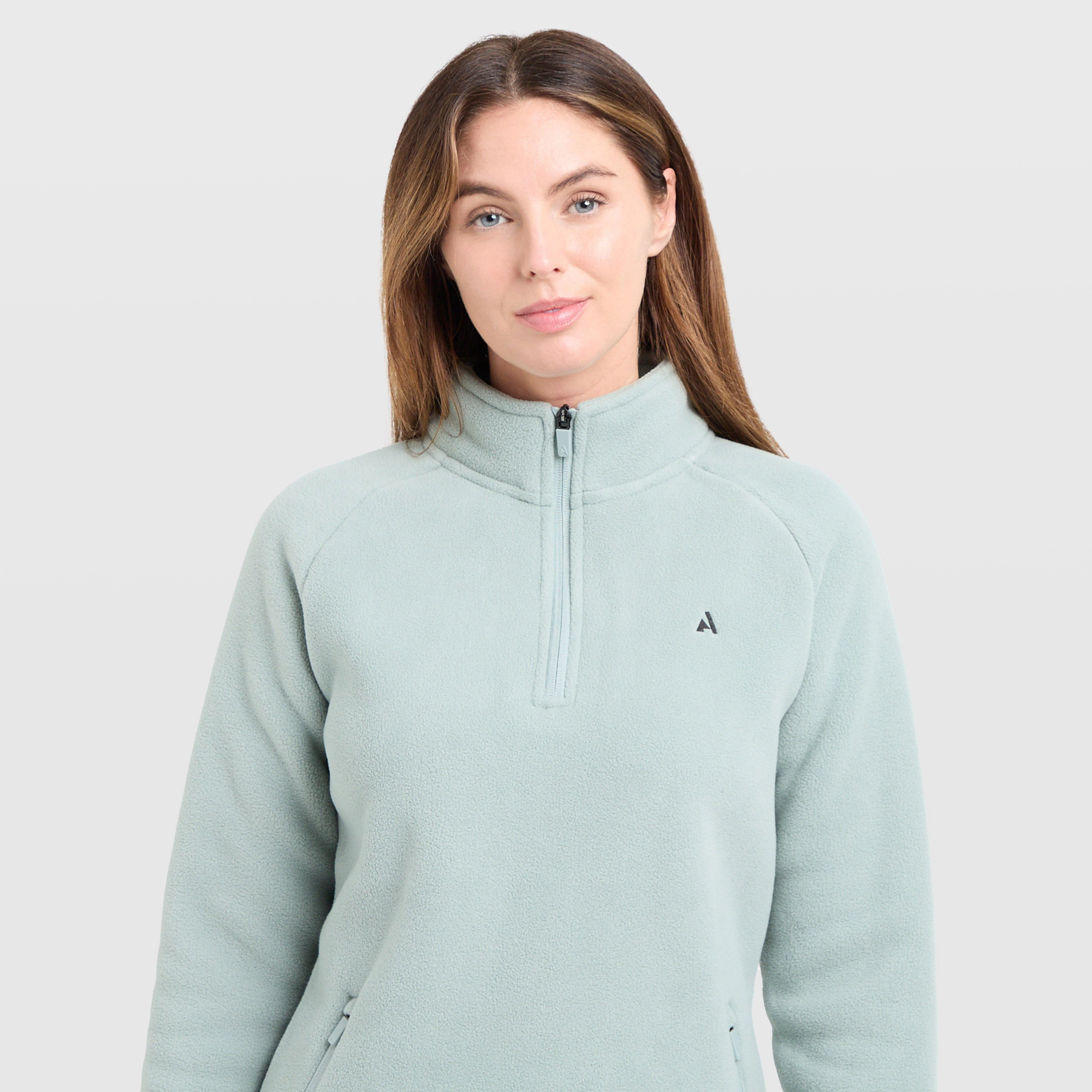 Womens React Half Zip Fleece Sage - Image 4