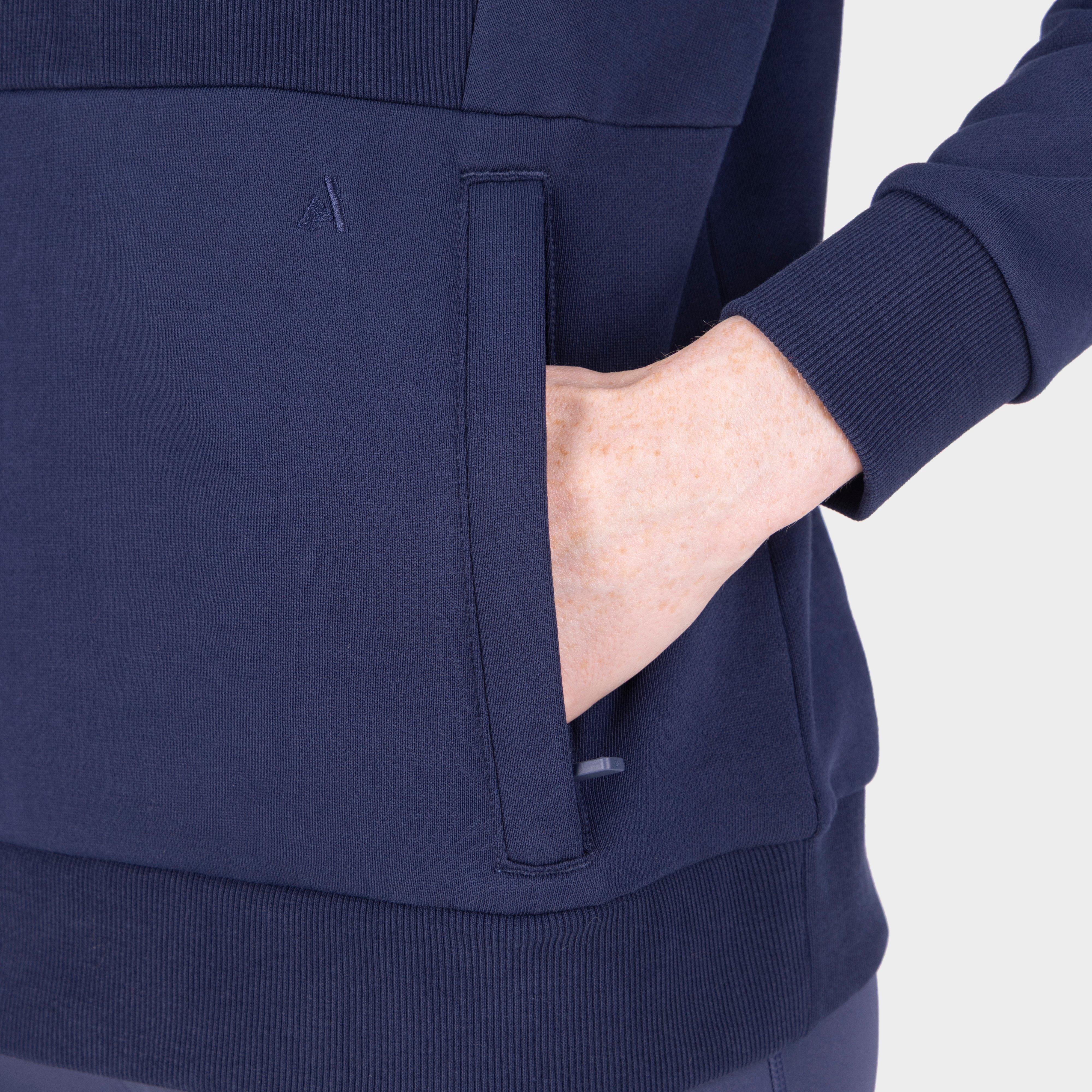 Women’s React Quarter Zip Sweater Midnight - Image 4