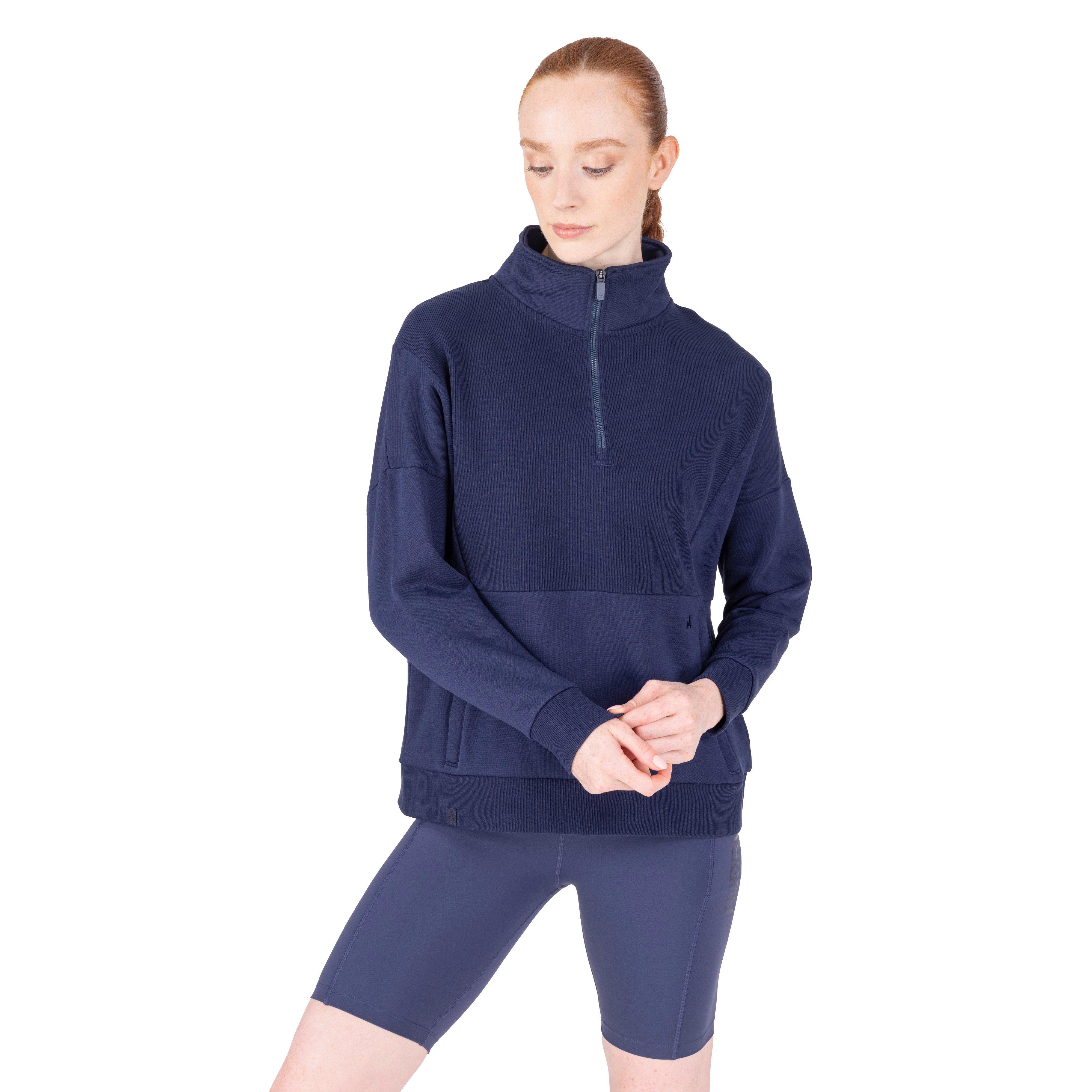 Women’s React Quarter Zip Sweater Midnight - Image 9