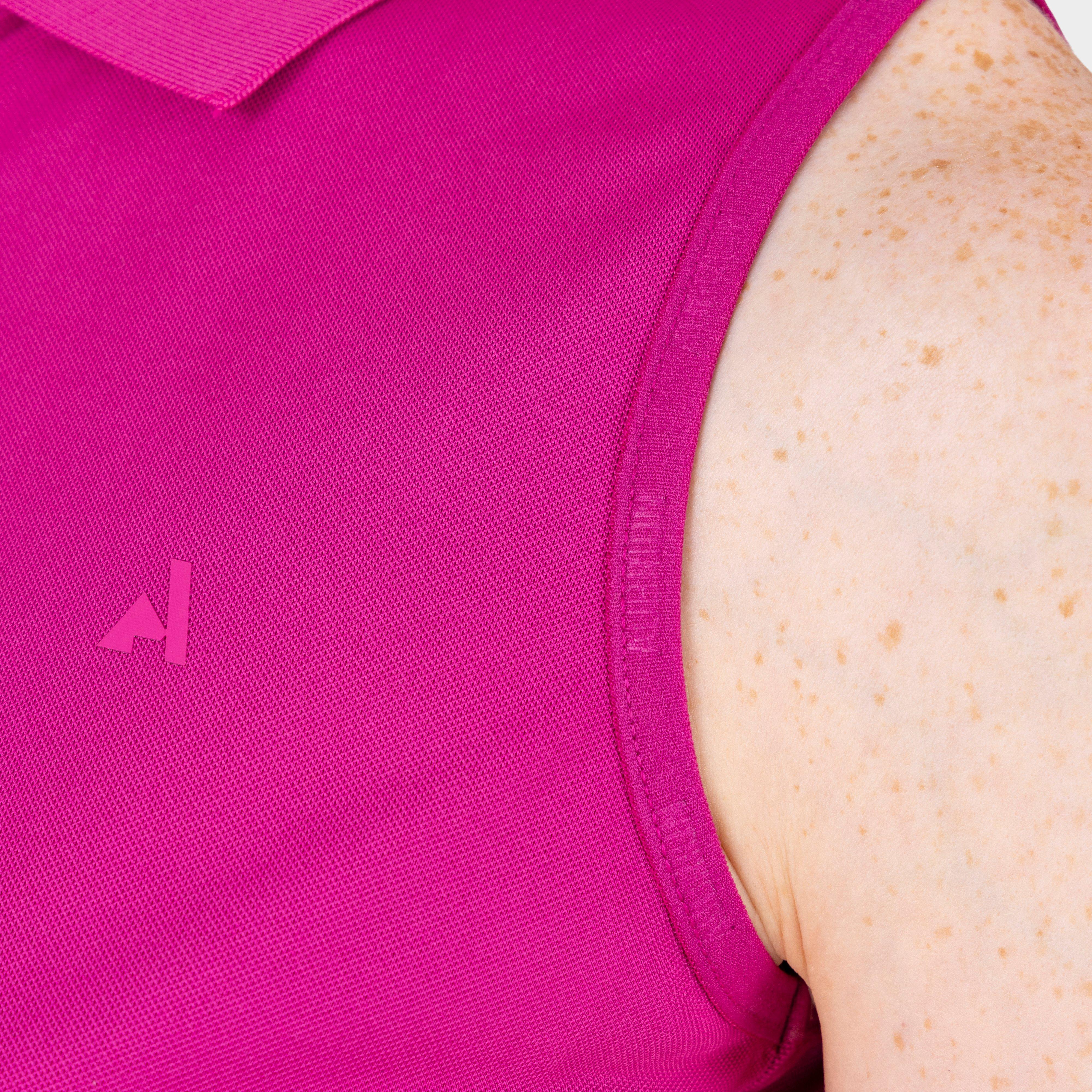 Women’s React Sleeveless Tech Polo | Fuchsia - Image 5