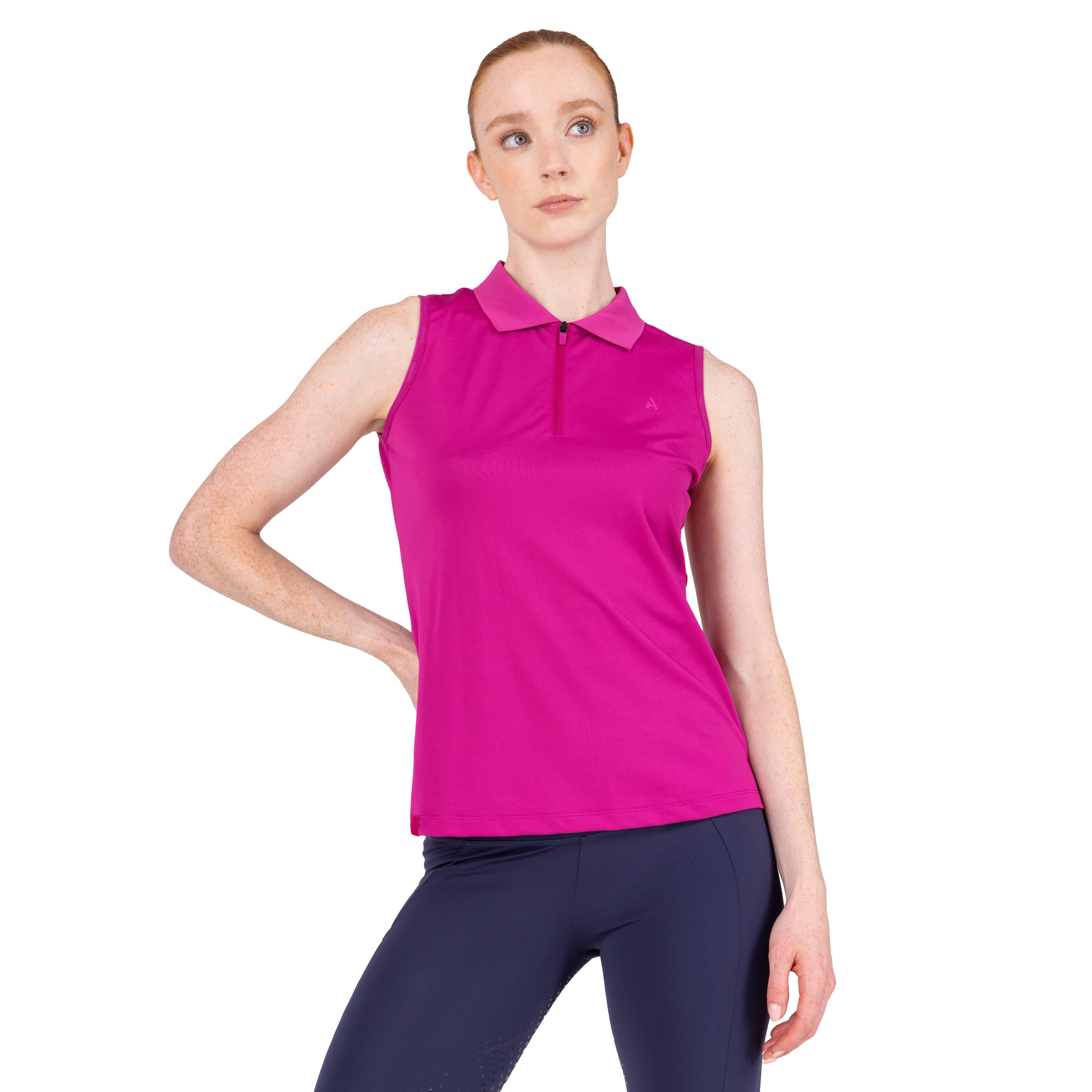 Women’s React Sleeveless Tech Polo | Fuchsia - Image 9