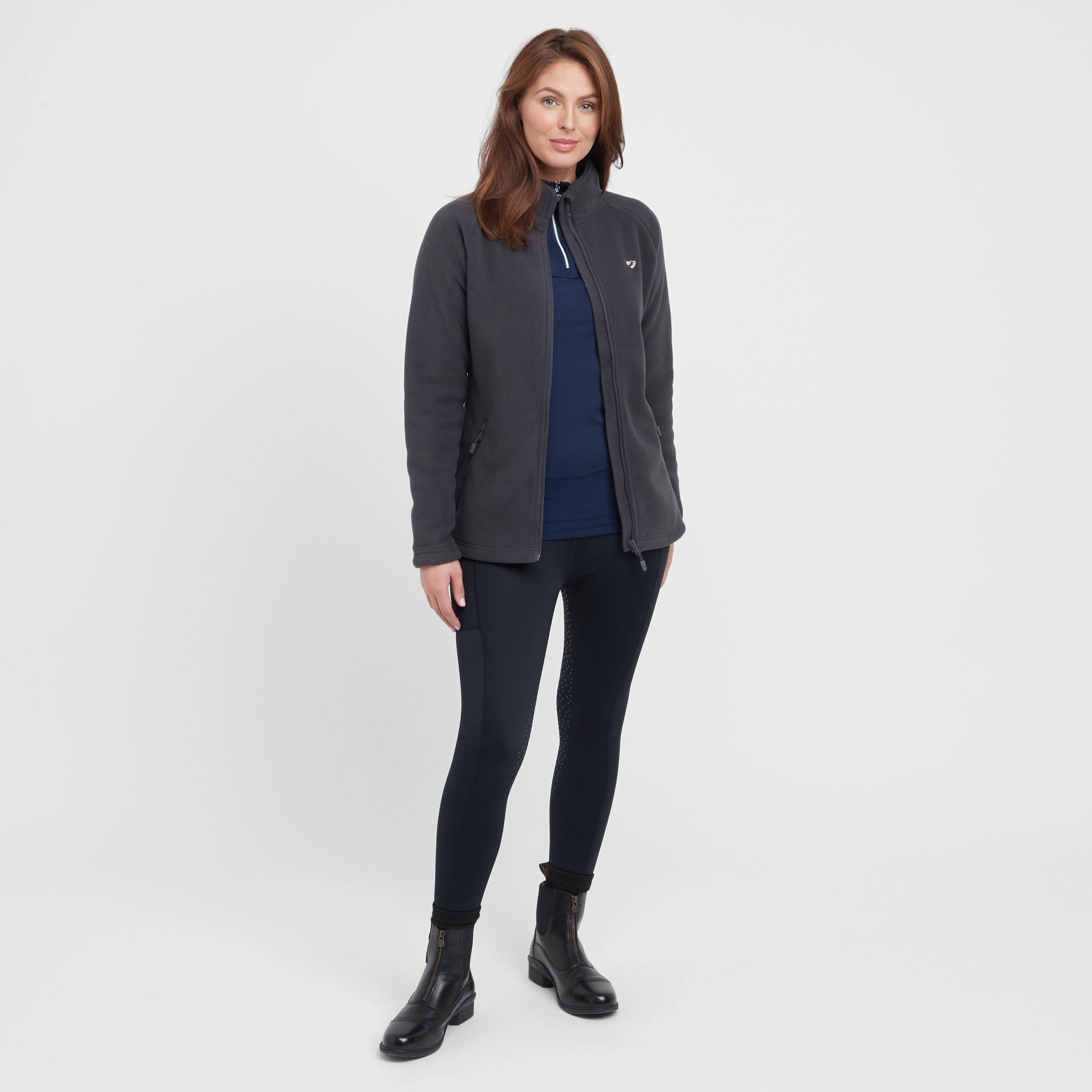 Womens Restore Full Zip Fleece Charcoal - Image 3