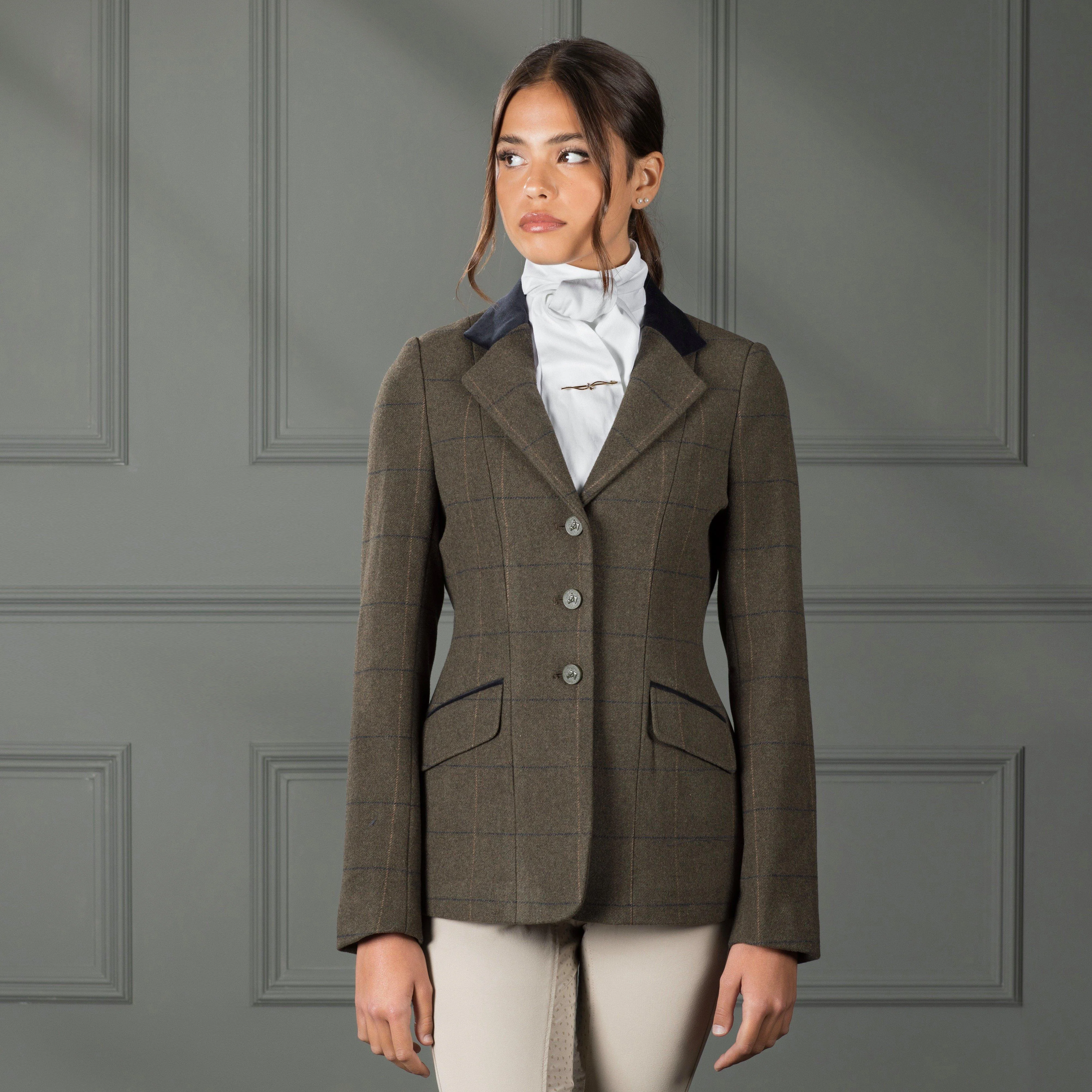 Womens Saratoga Tweed Jacket Green Check - Image 3