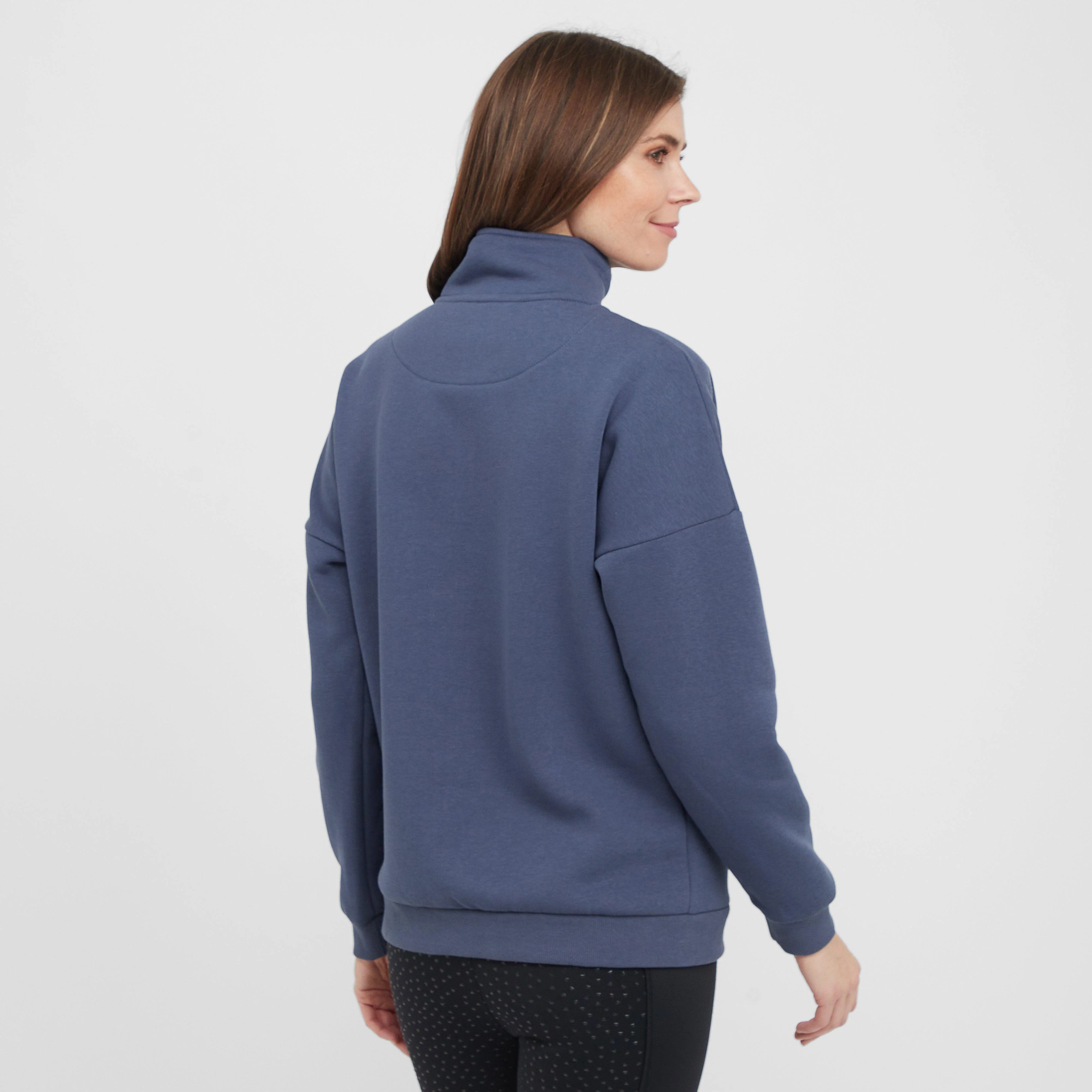 Womens Serene Half Zip Sweater Blue - Image 2