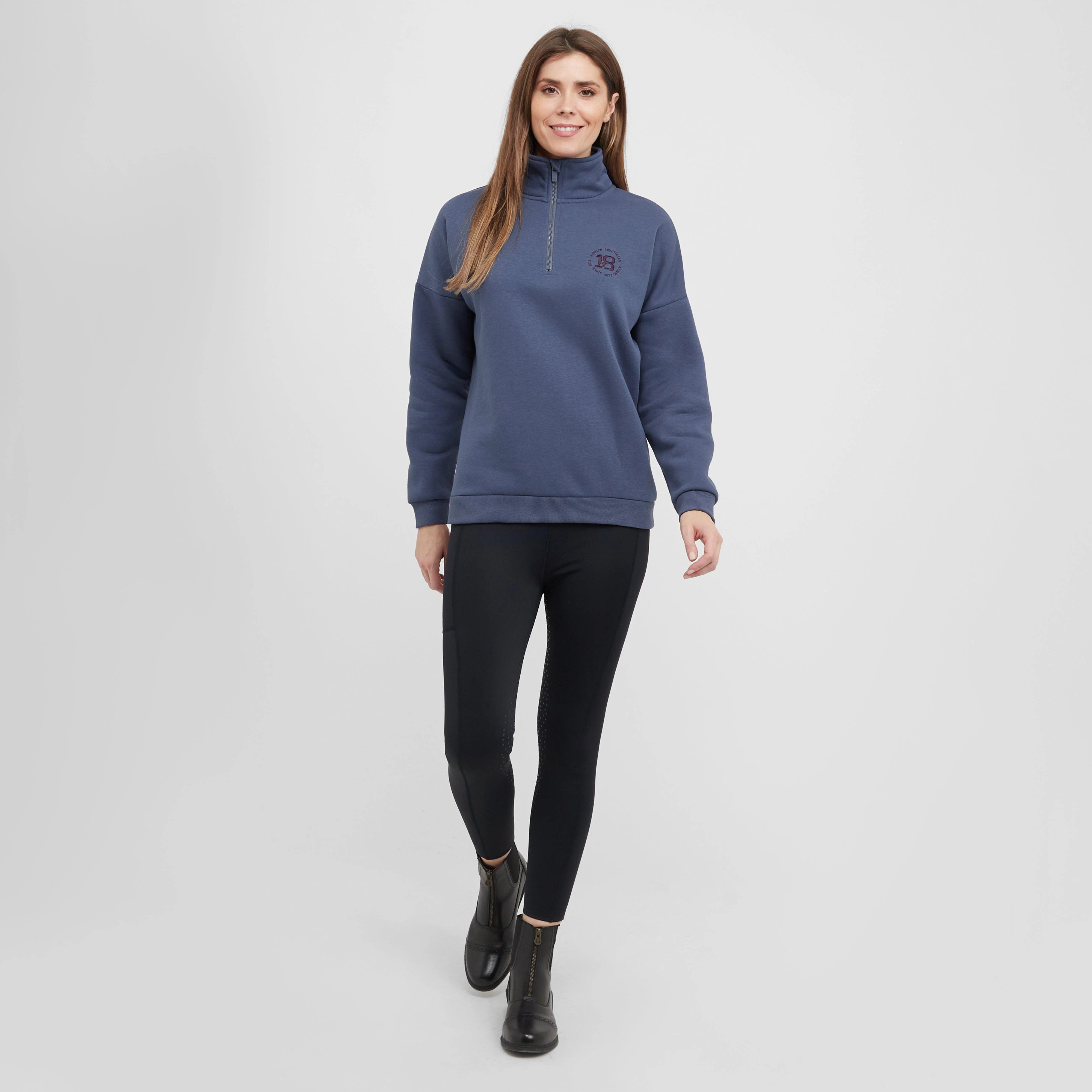 Womens Serene Half Zip Sweater Blue - Image 3