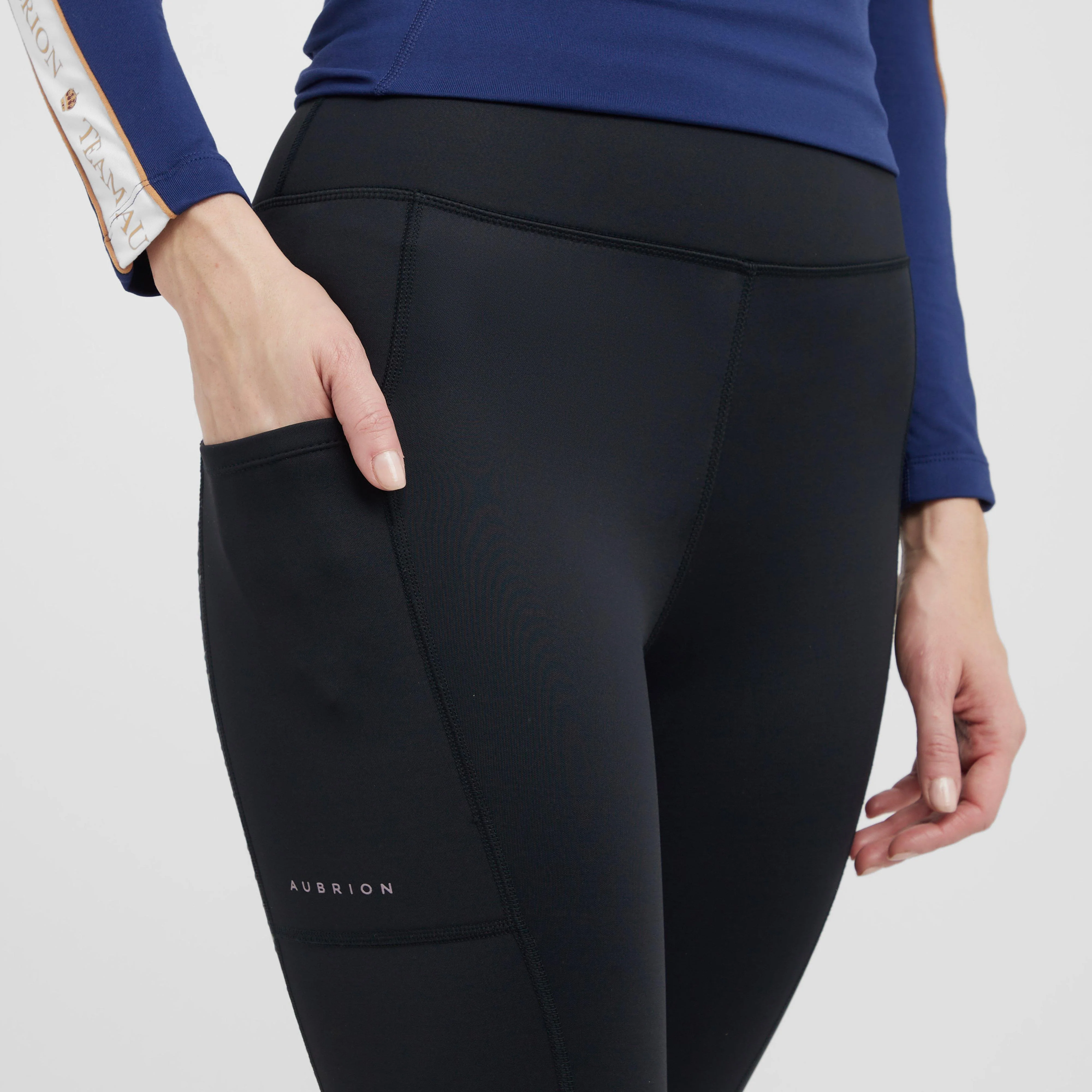 Womens Shield Winter Riding Tights Charcoal - Image 4