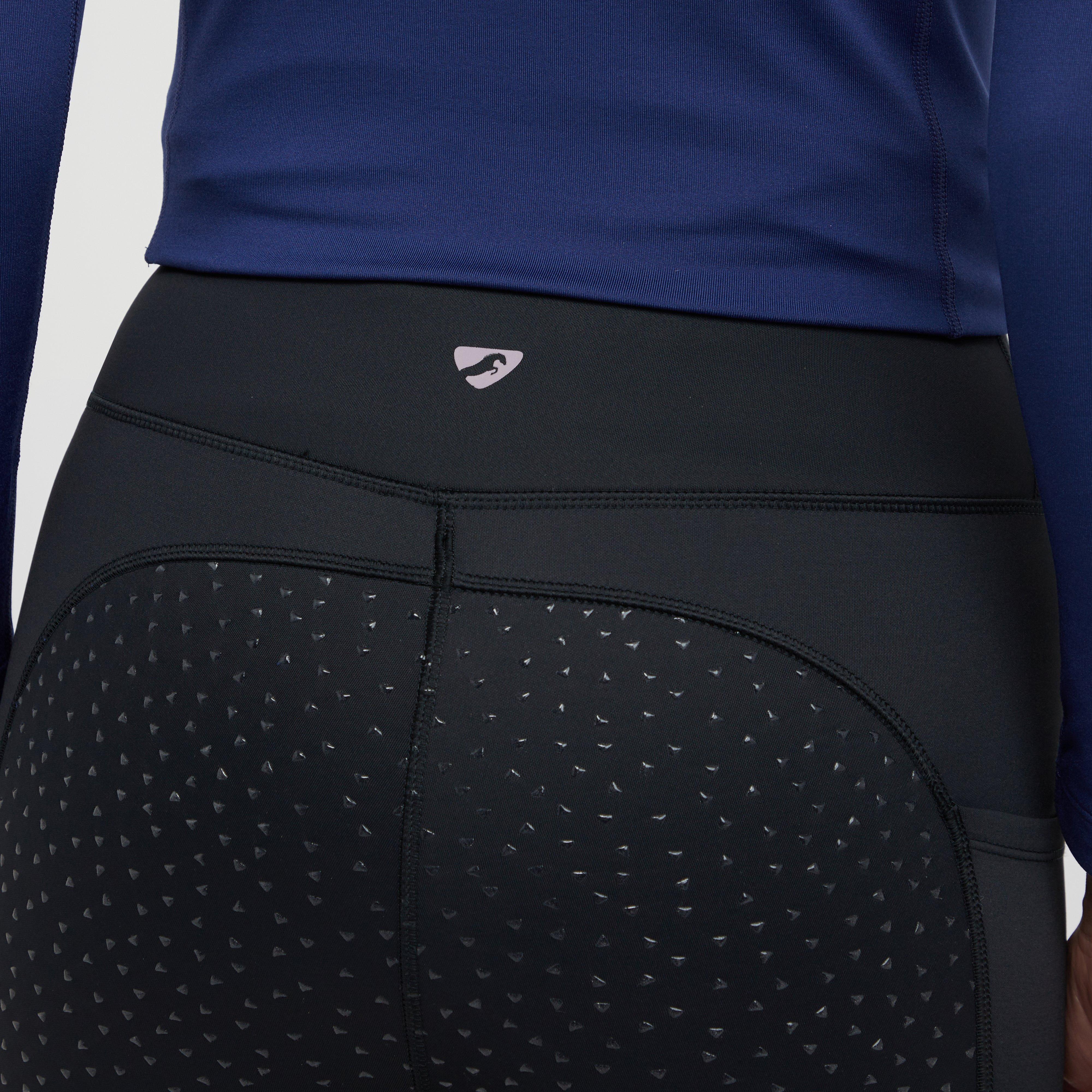 Womens Shield Winter Riding Tights Charcoal - Image 6