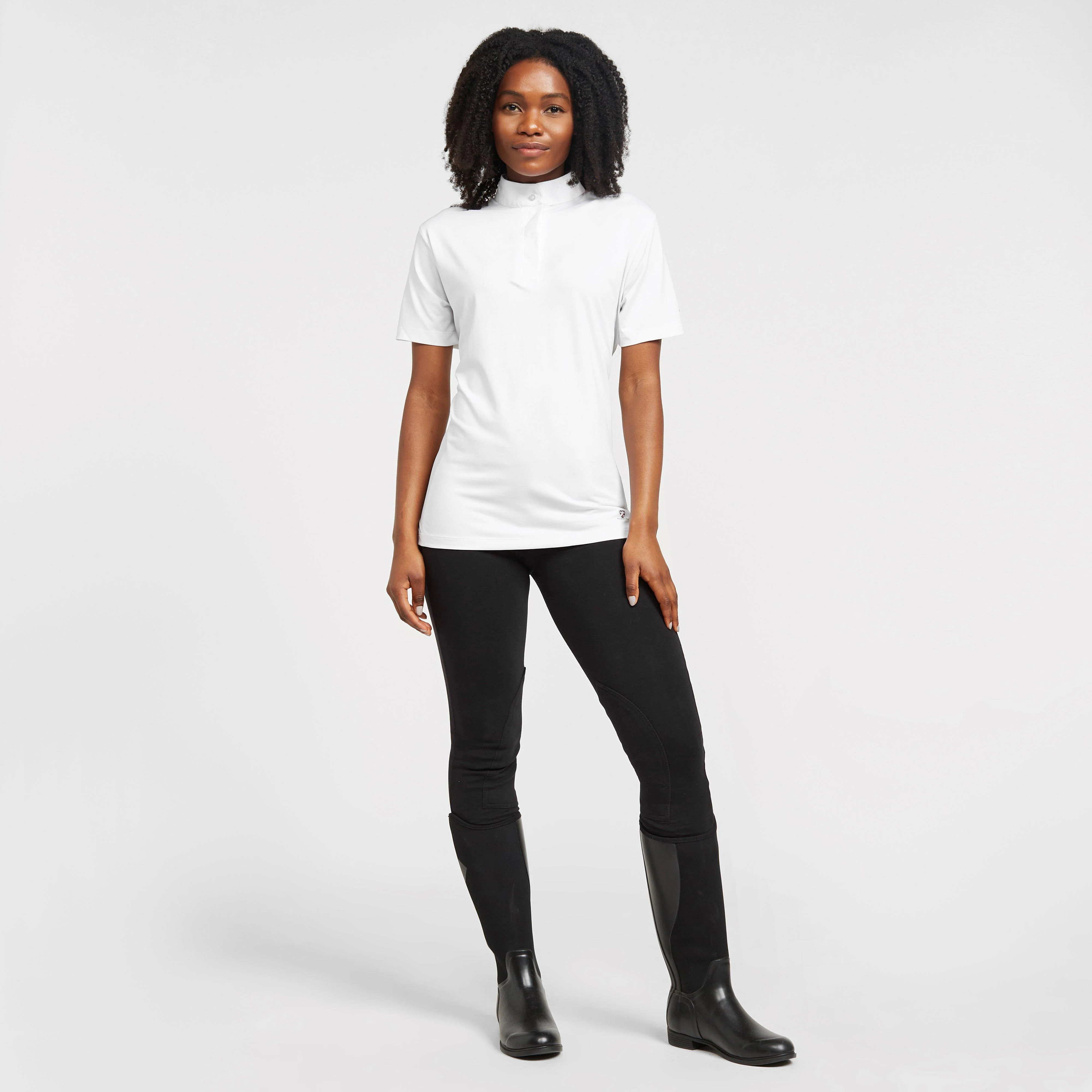 Womens Short Sleeve Stock Shirt White - Image 3