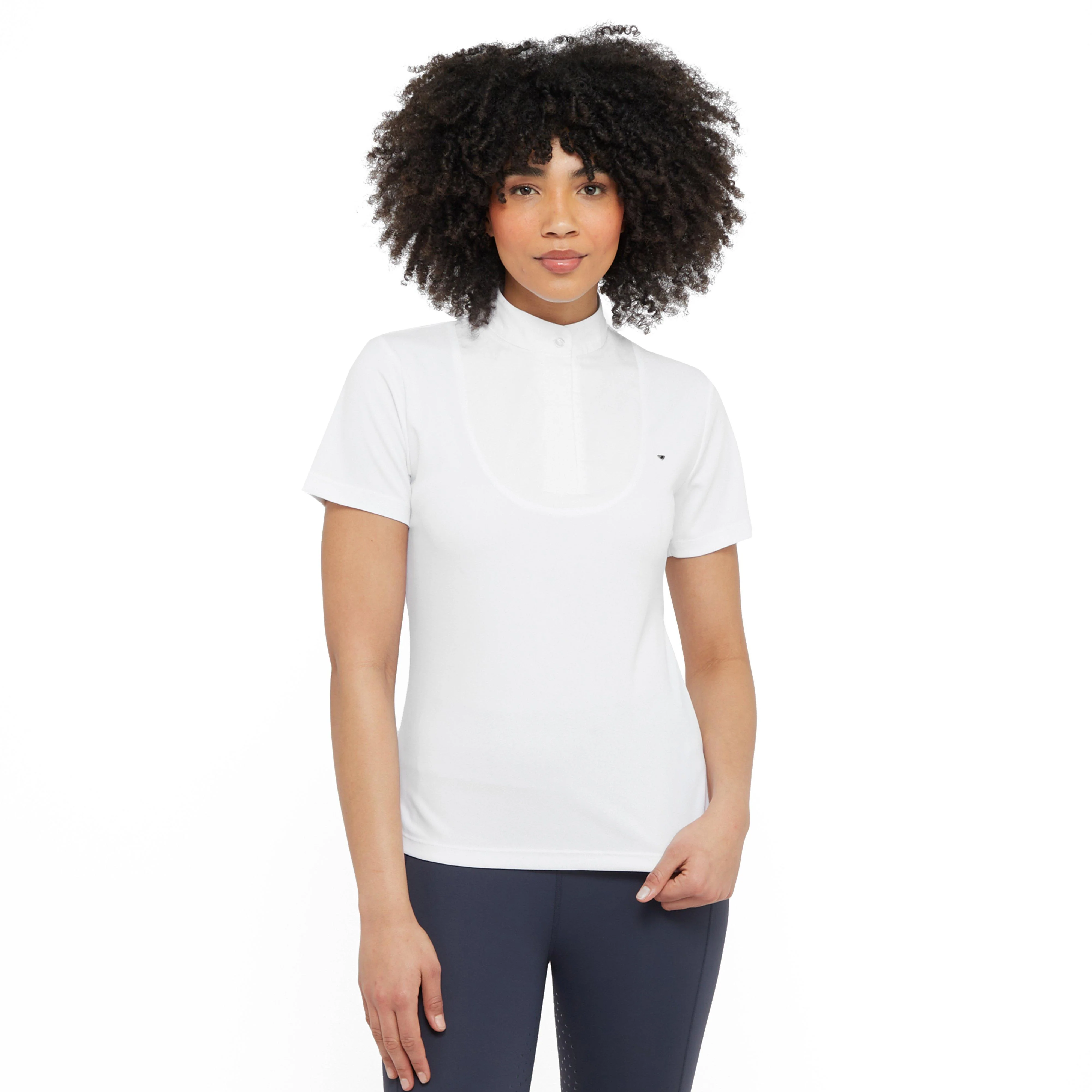 Womens Short Sleeve Stock Shirt White - Image 7