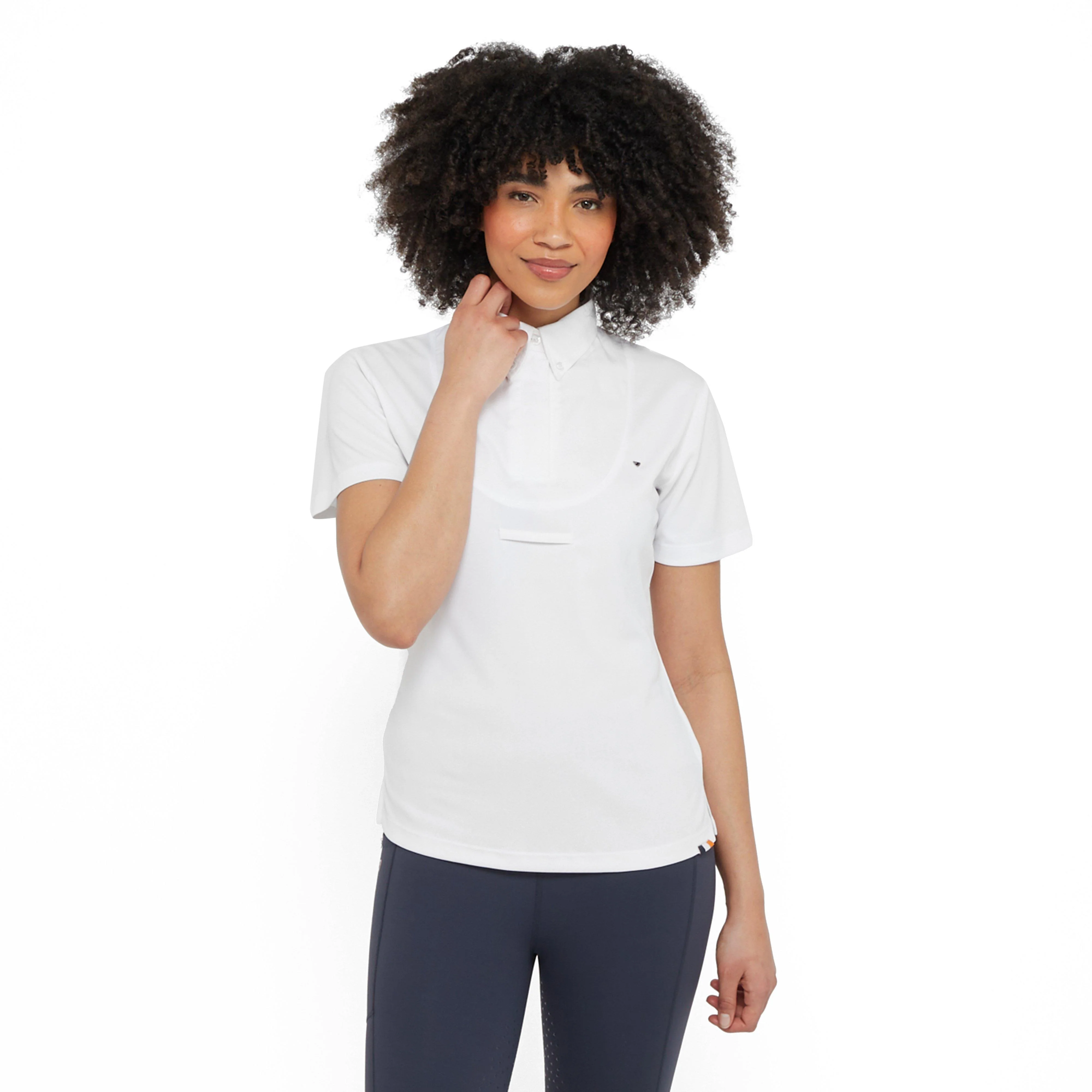 Womens Short Sleeve Tie Shirt White - Image 9