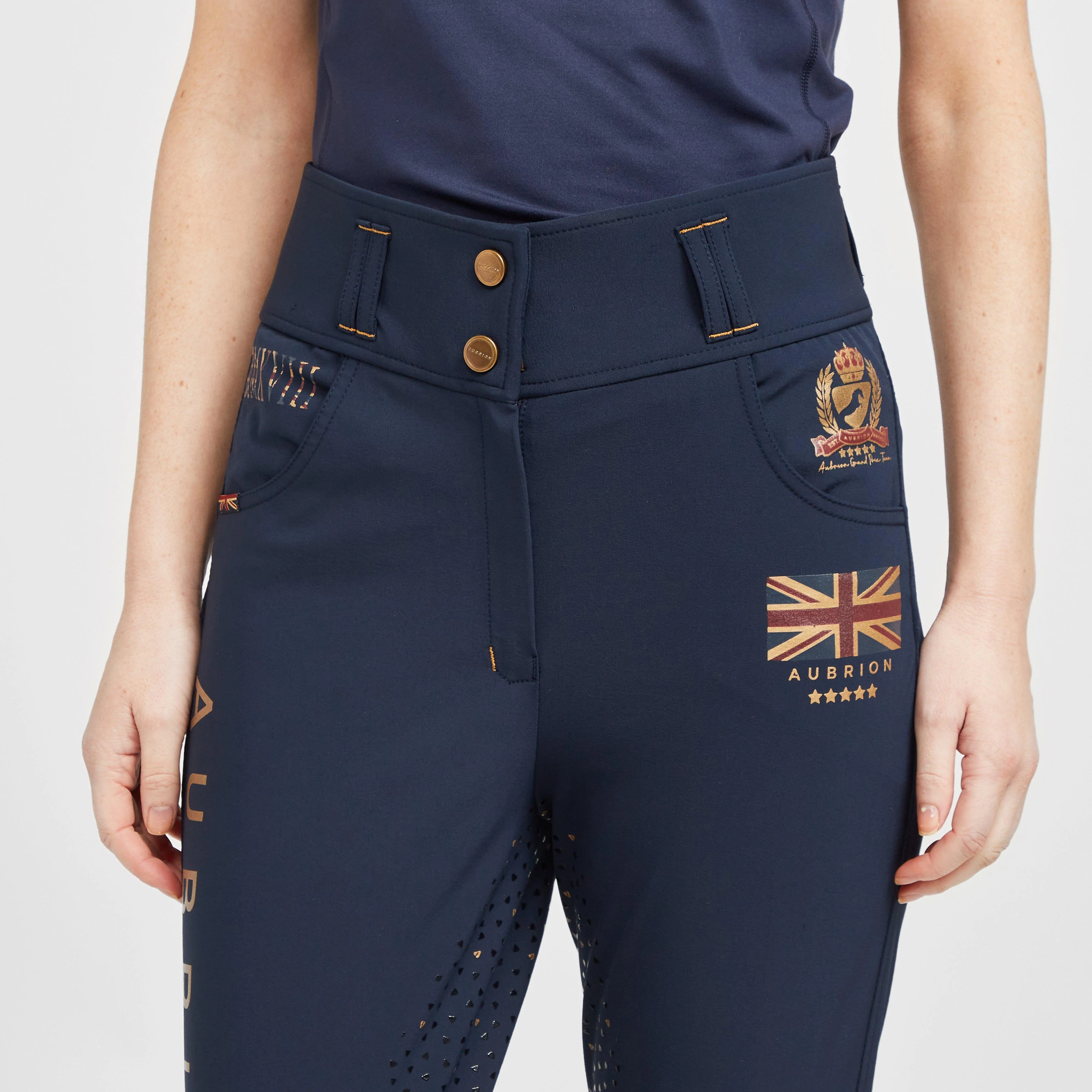 Womens Team Breeches Navy - Image 4