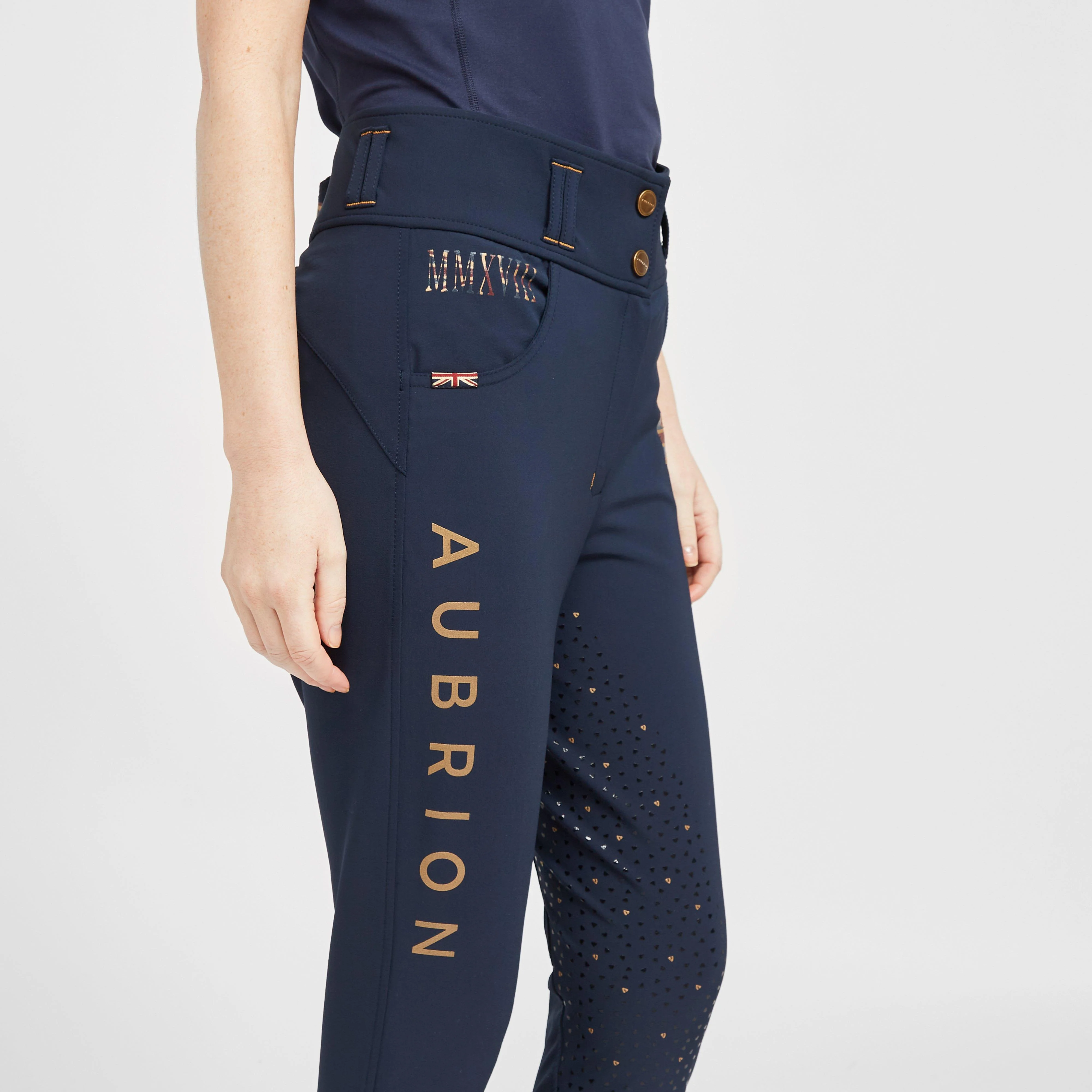 Womens Team Breeches Navy - Image 7