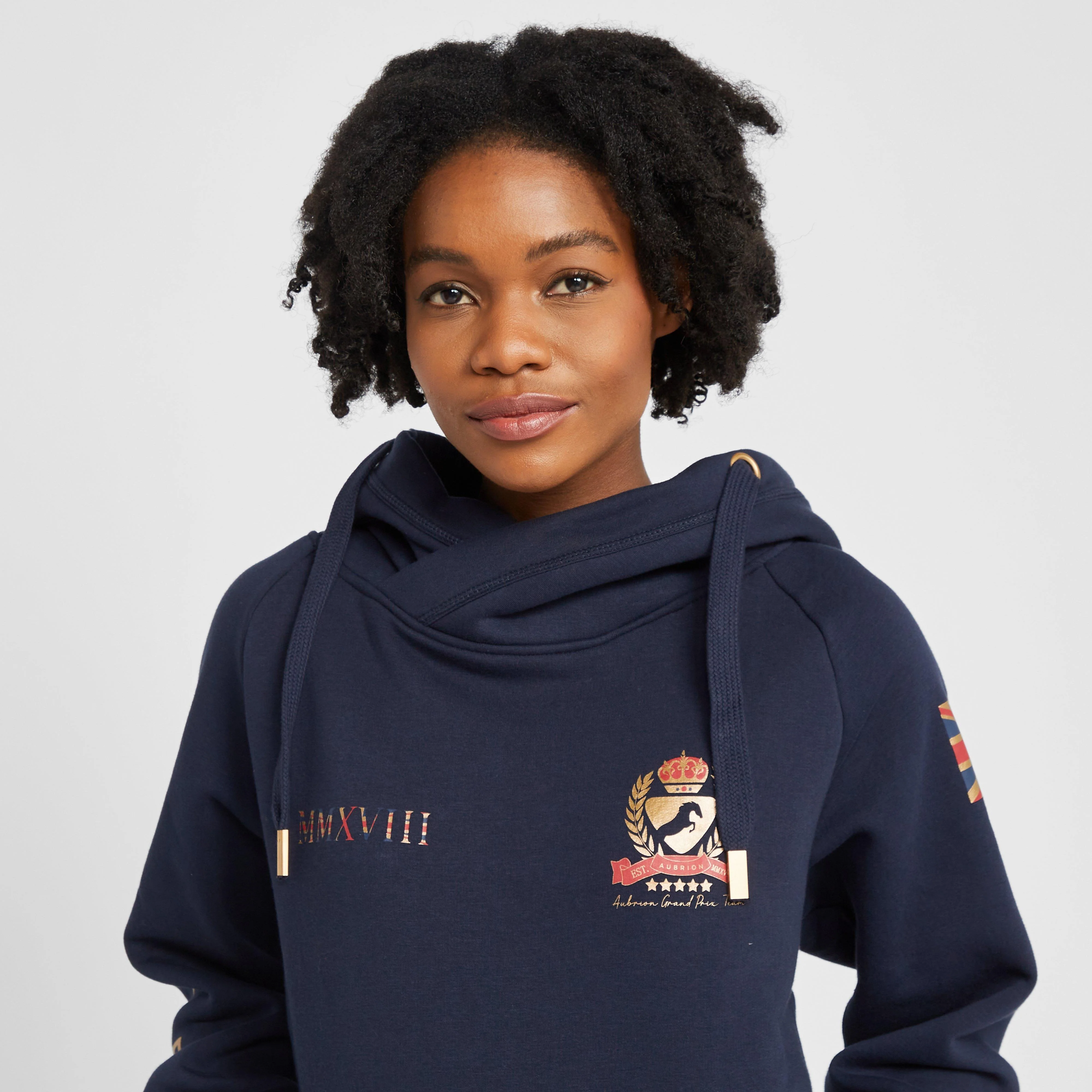 Womens Team Hoodie Navy - Image 4