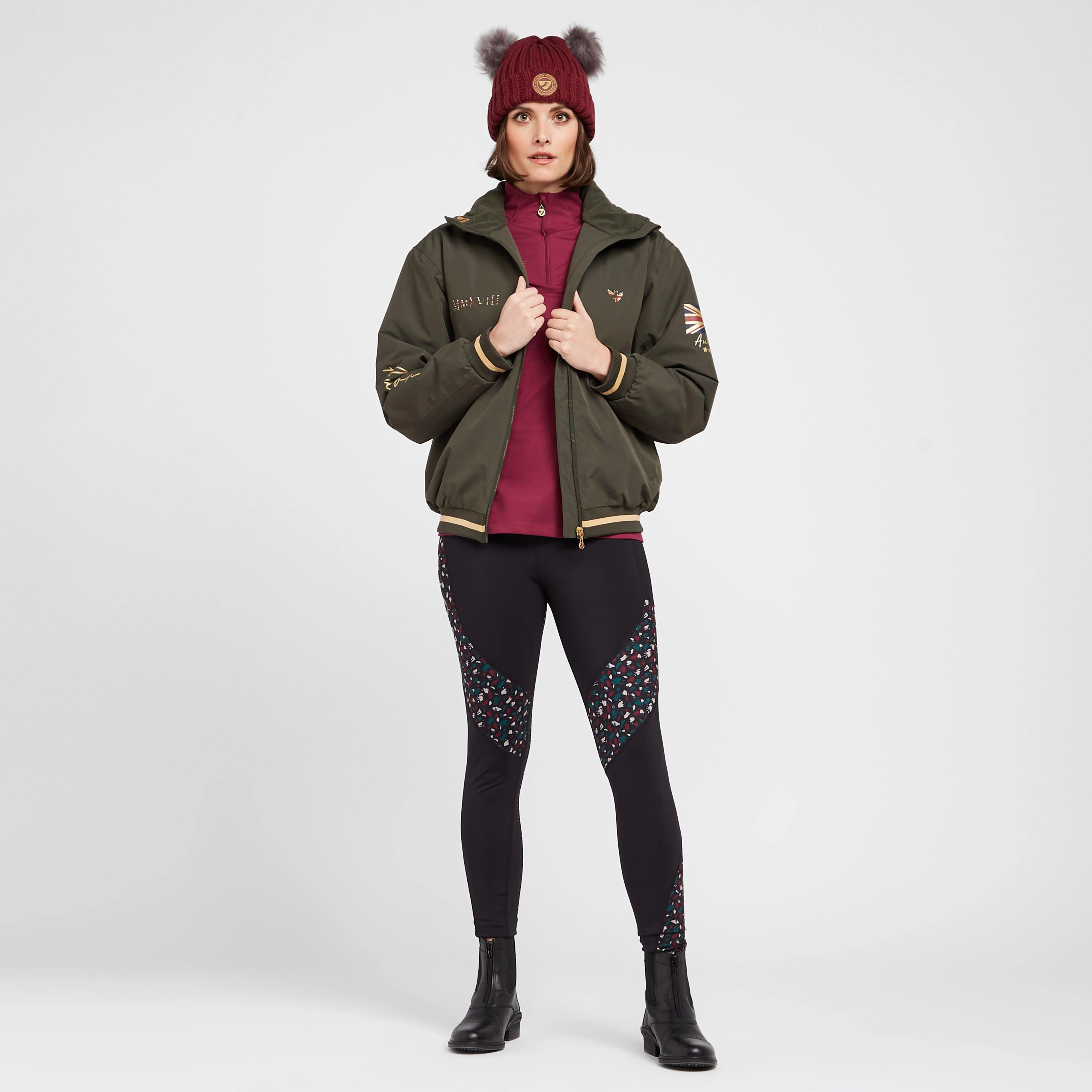 Womens Team Jacket Khaki - Image 3