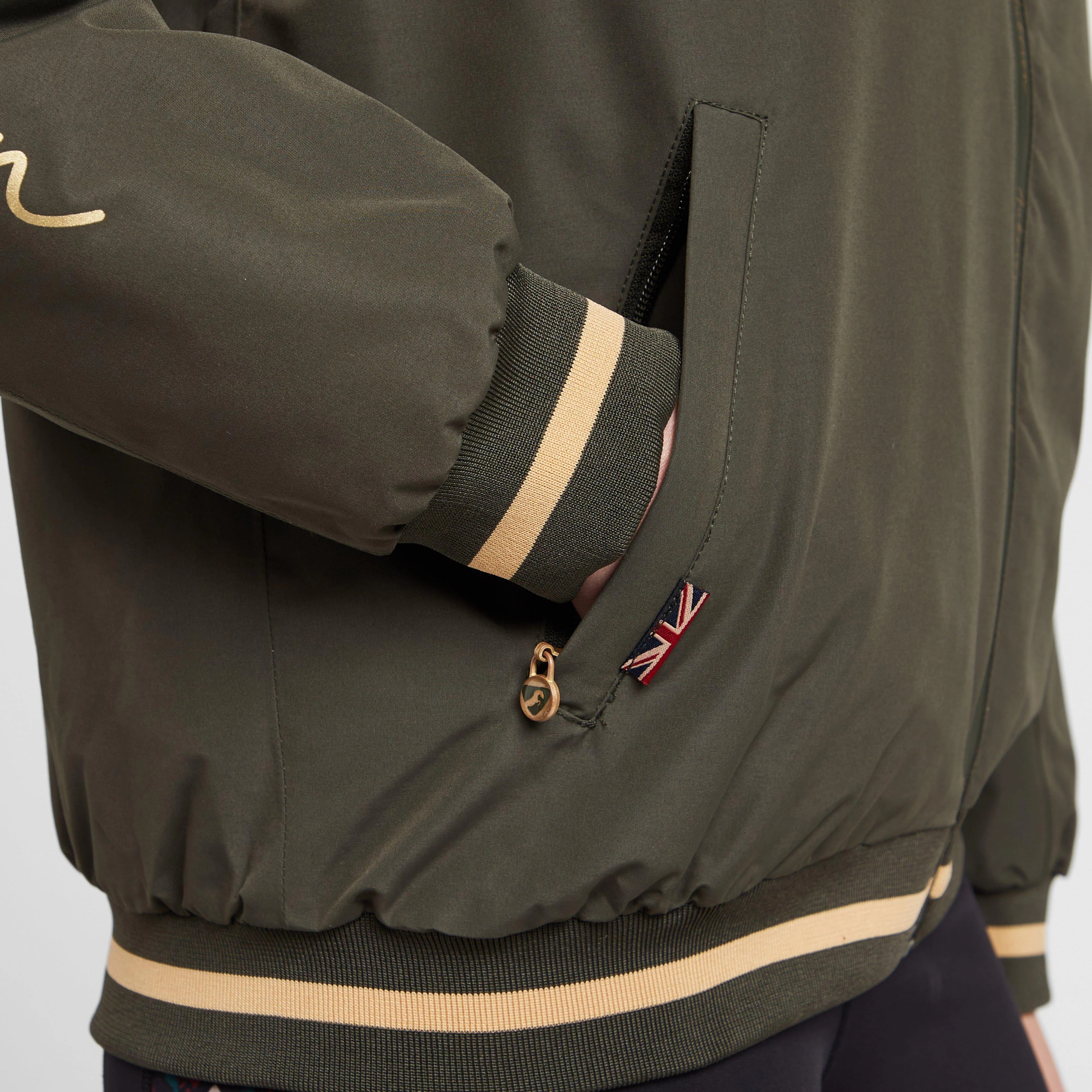 Womens Team Jacket Khaki - Image 7