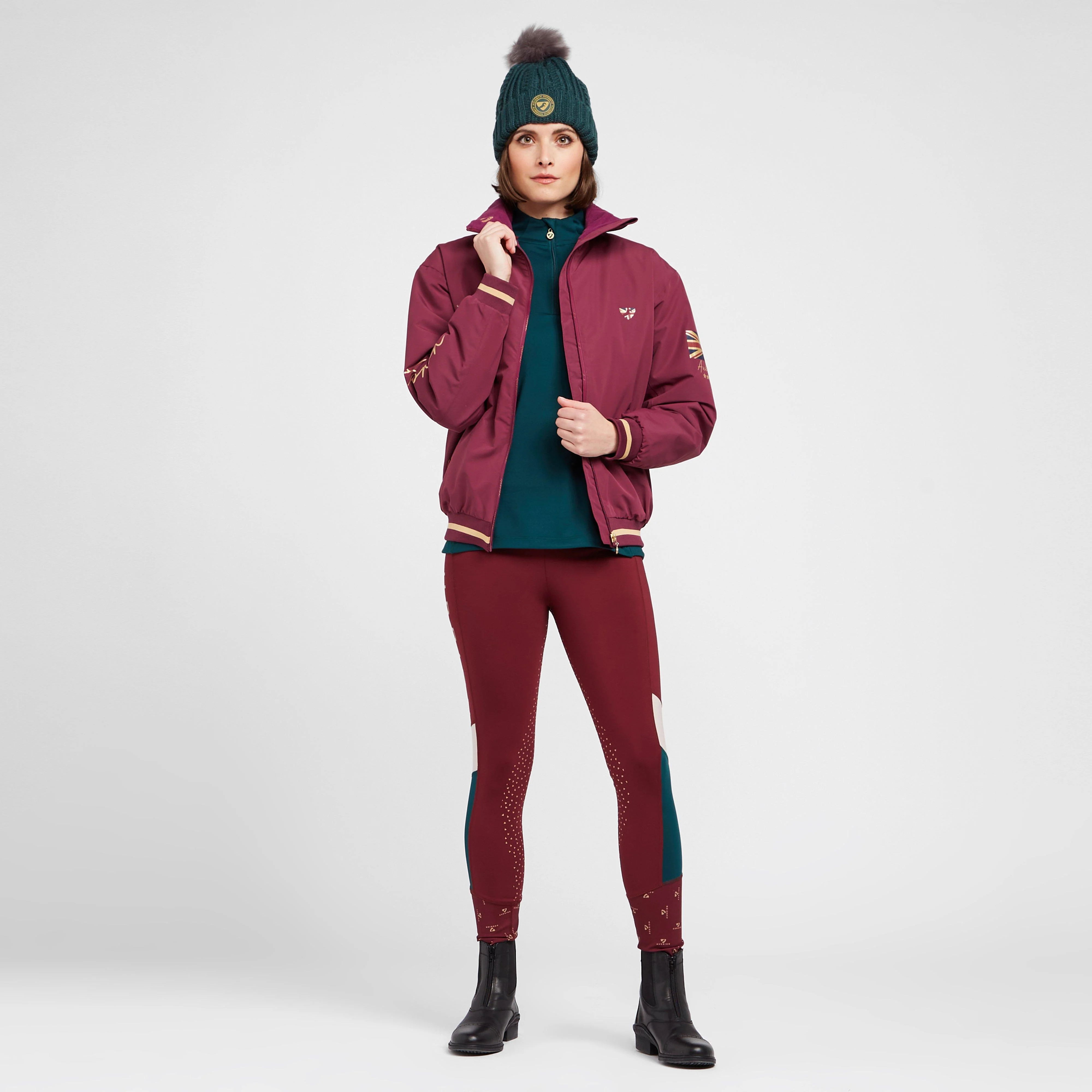 Womens Team Jacket Mulberry - Image 3