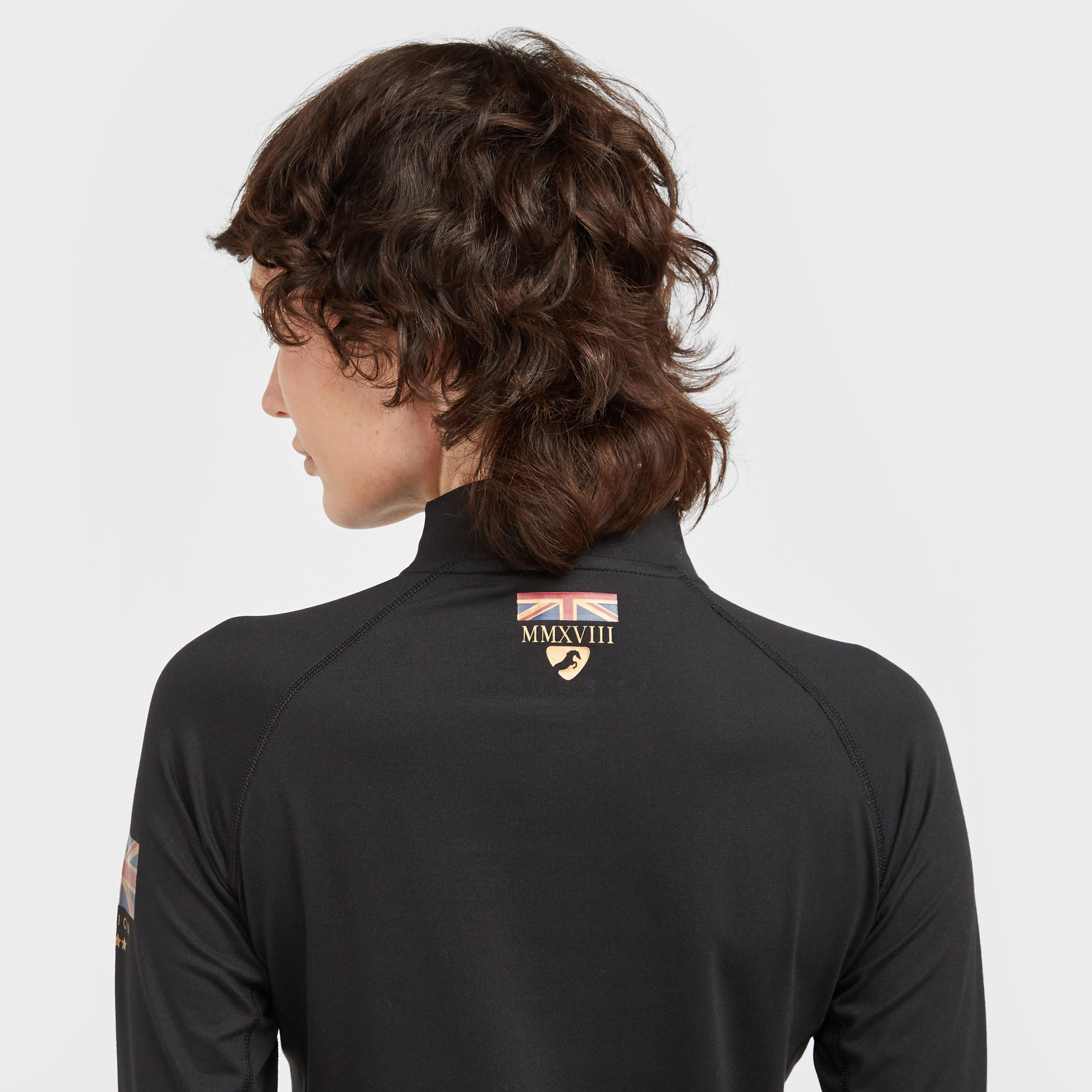 Womens Team Long Sleeve Base Layer Black - Image 8