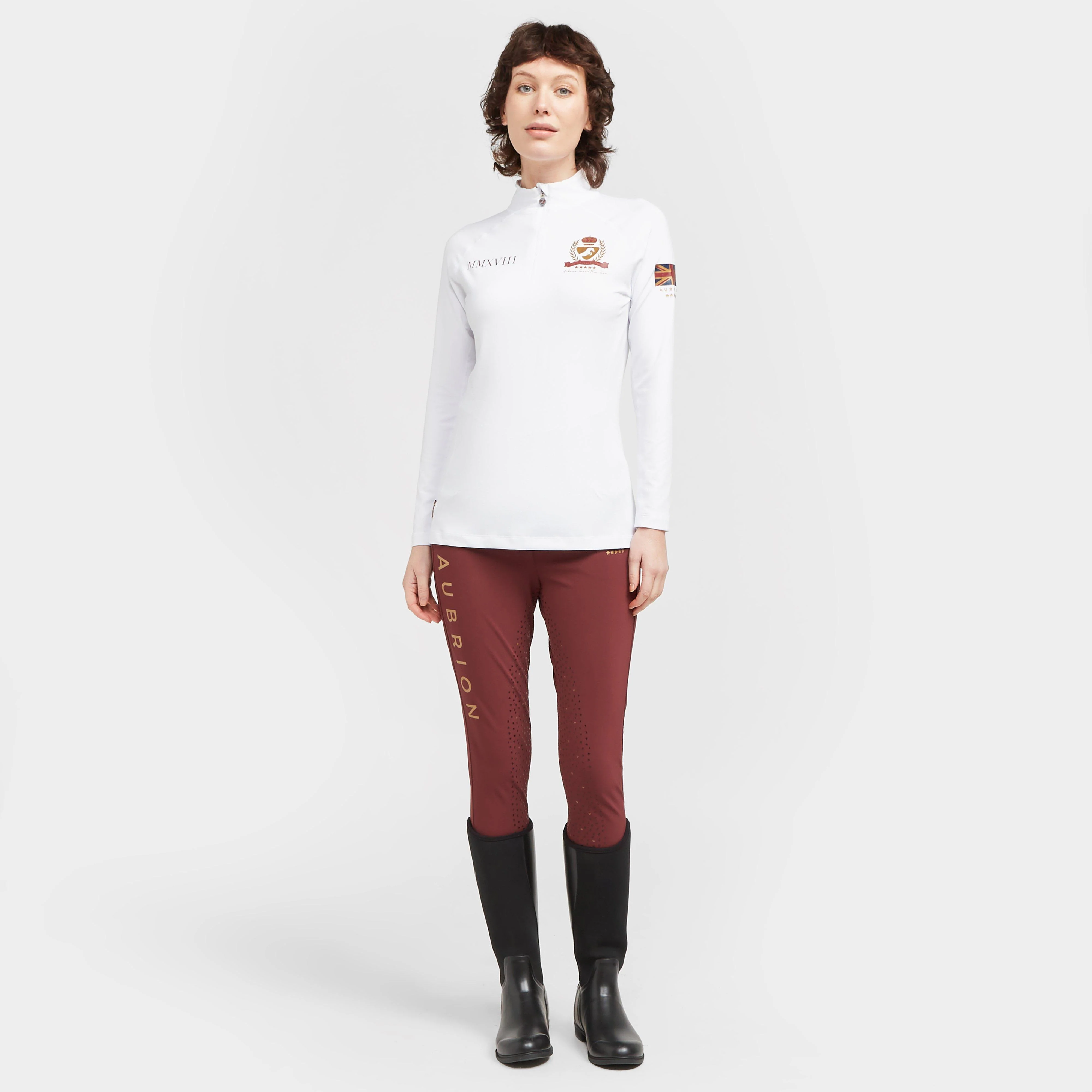 Womens Team Long Sleeve Base Layer White - Image 3