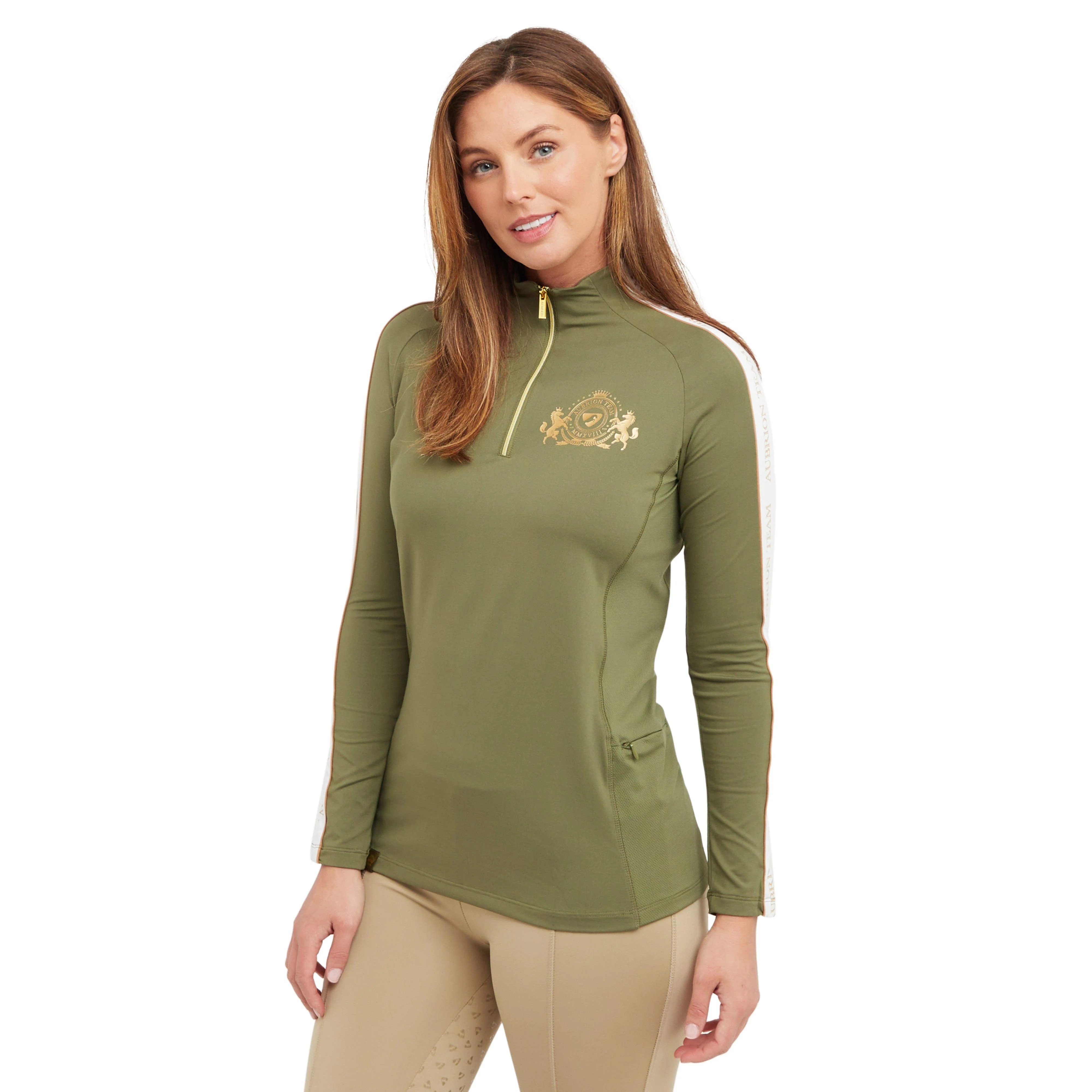Womens Team Long Sleeved Base Layer Moss - Image 10