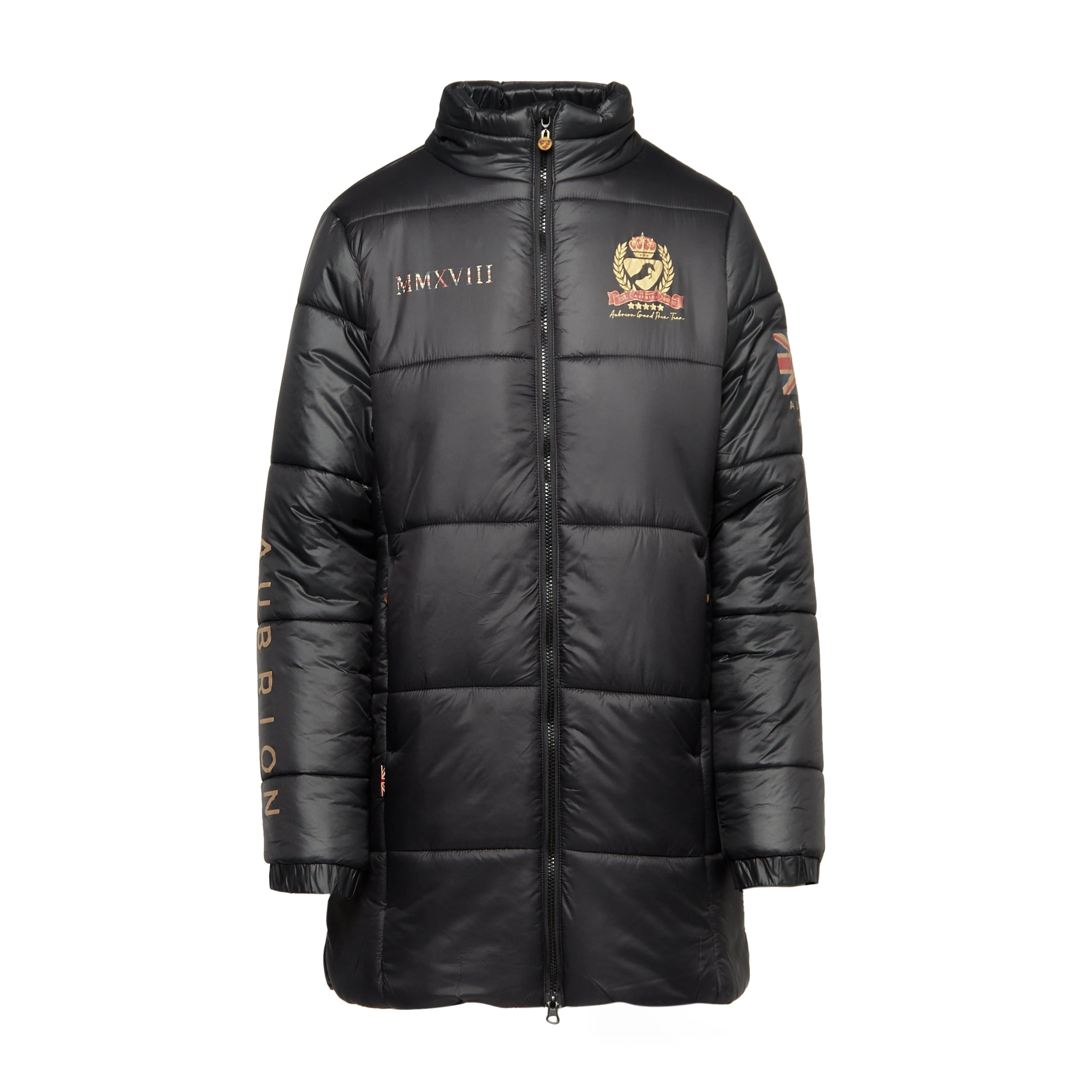 Womens Team Padded Coat Black - Image 8