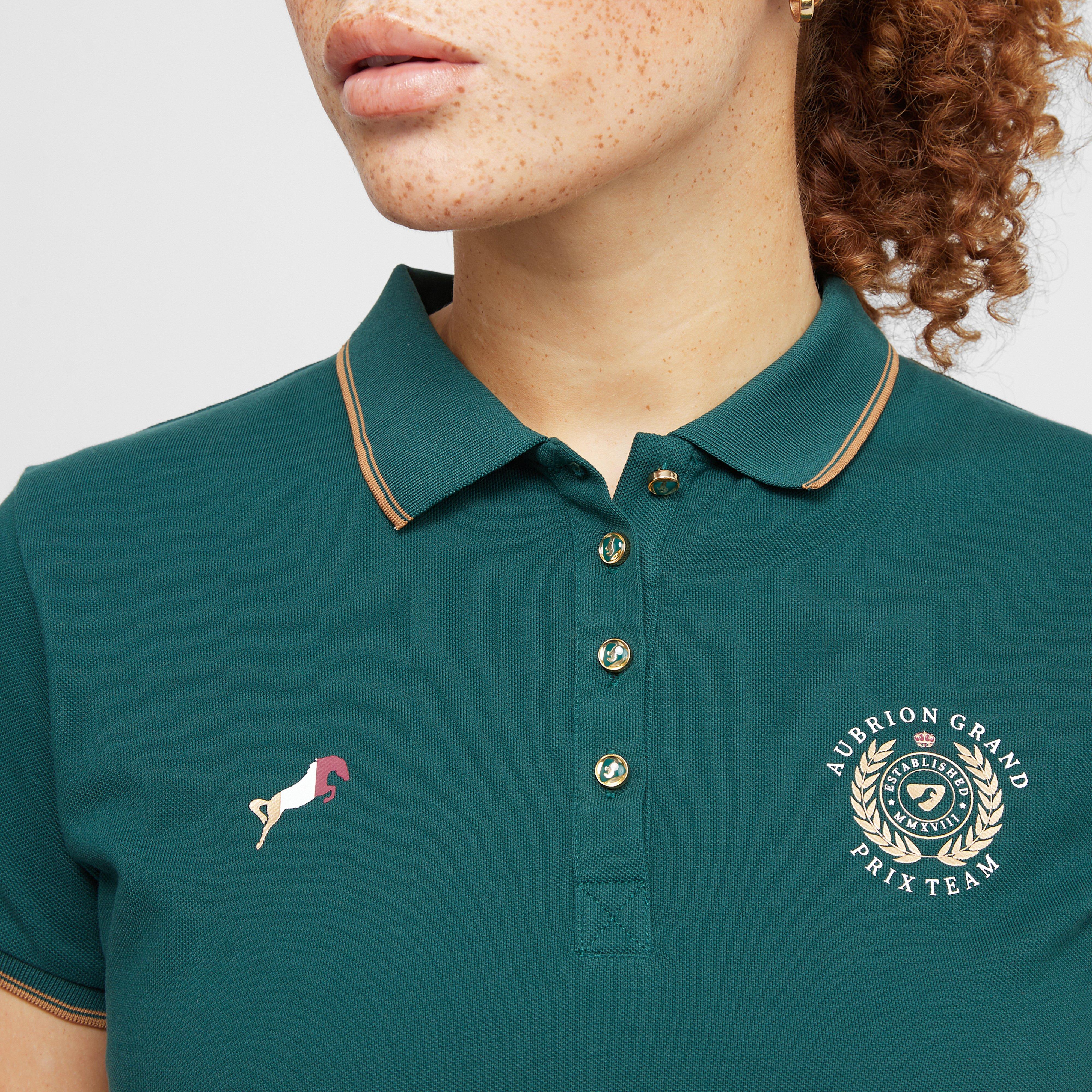 Womens Team Polo Shirt Green - Image 4