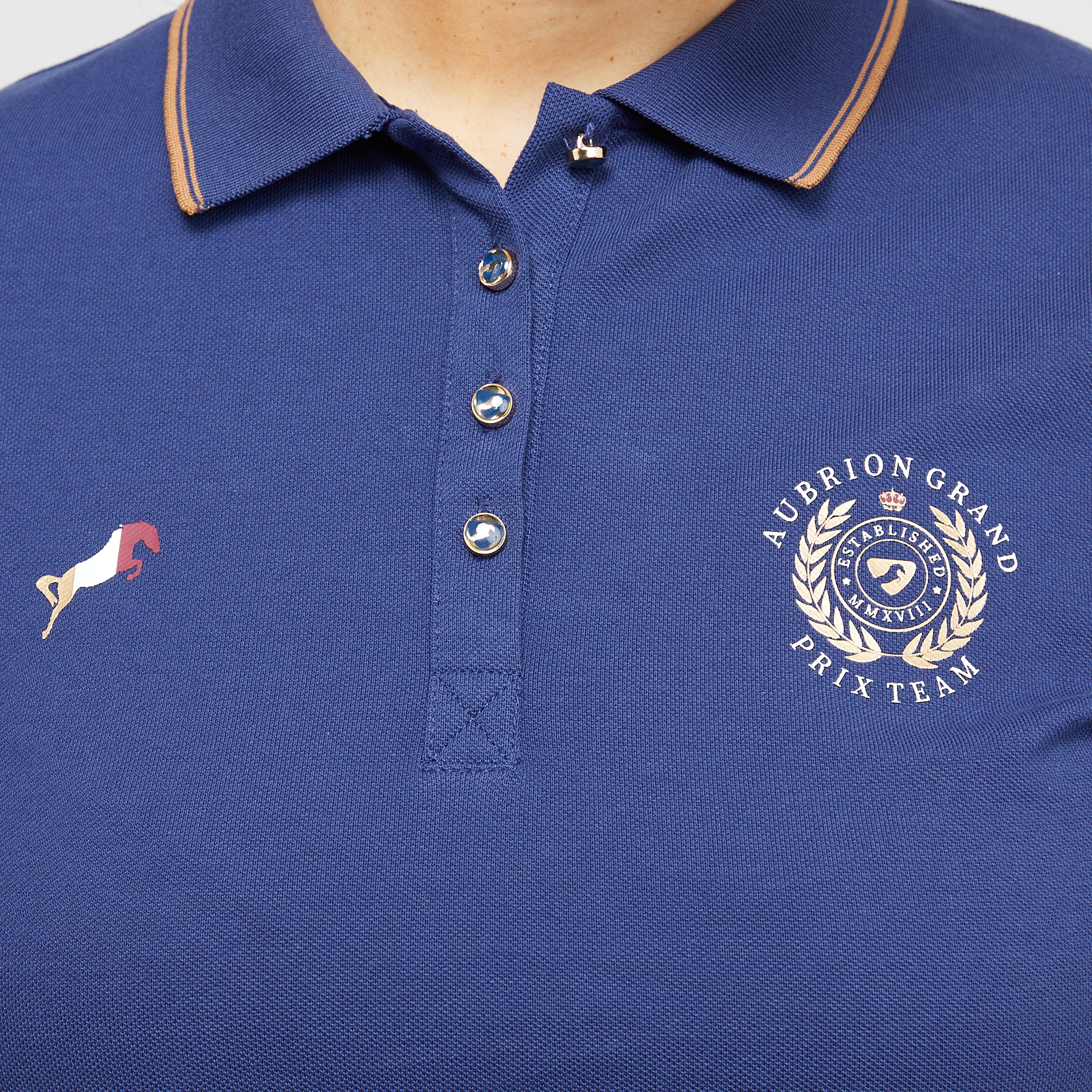 Womens Team Polo Shirt Navy - Image 5