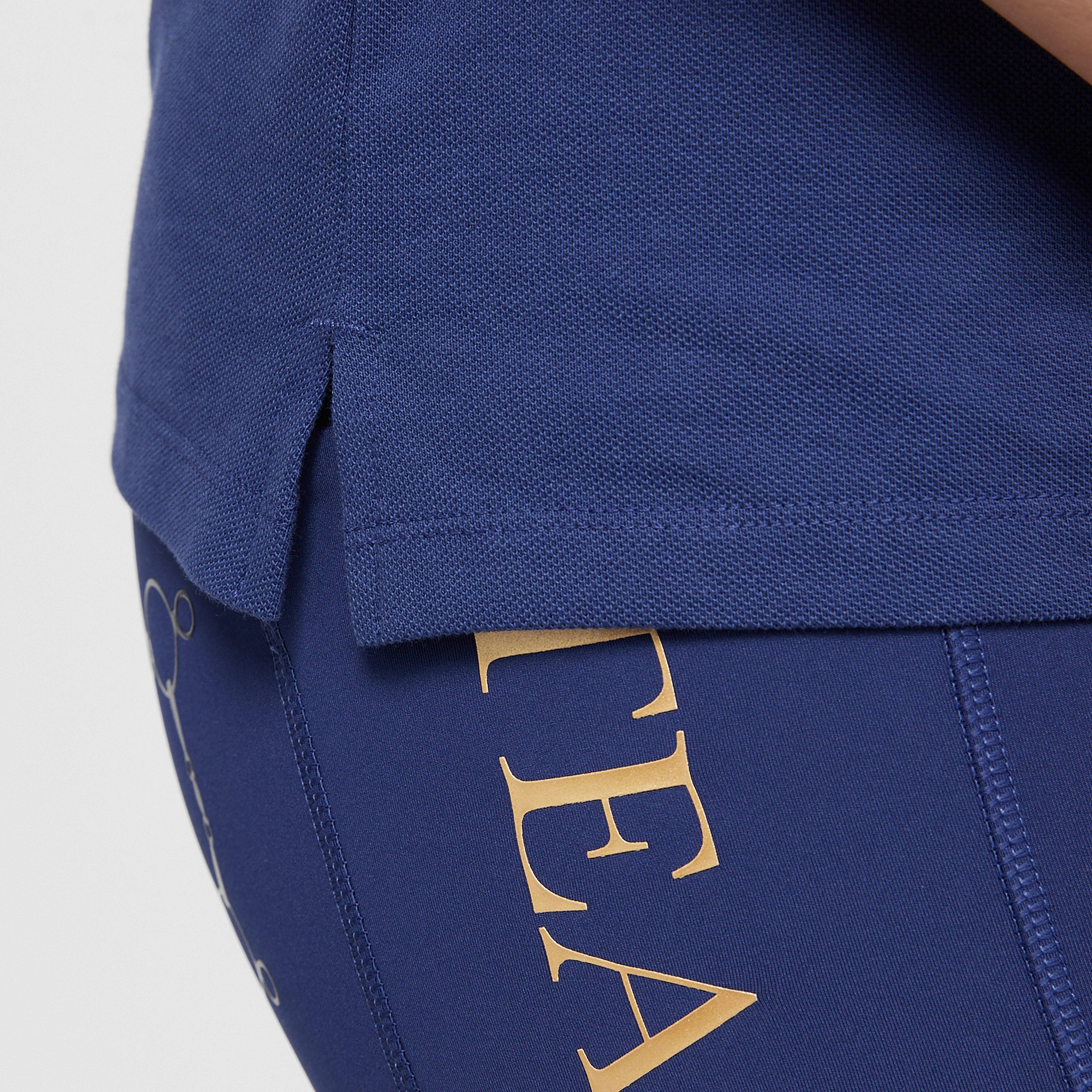 Womens Team Polo Shirt Navy - Image 7